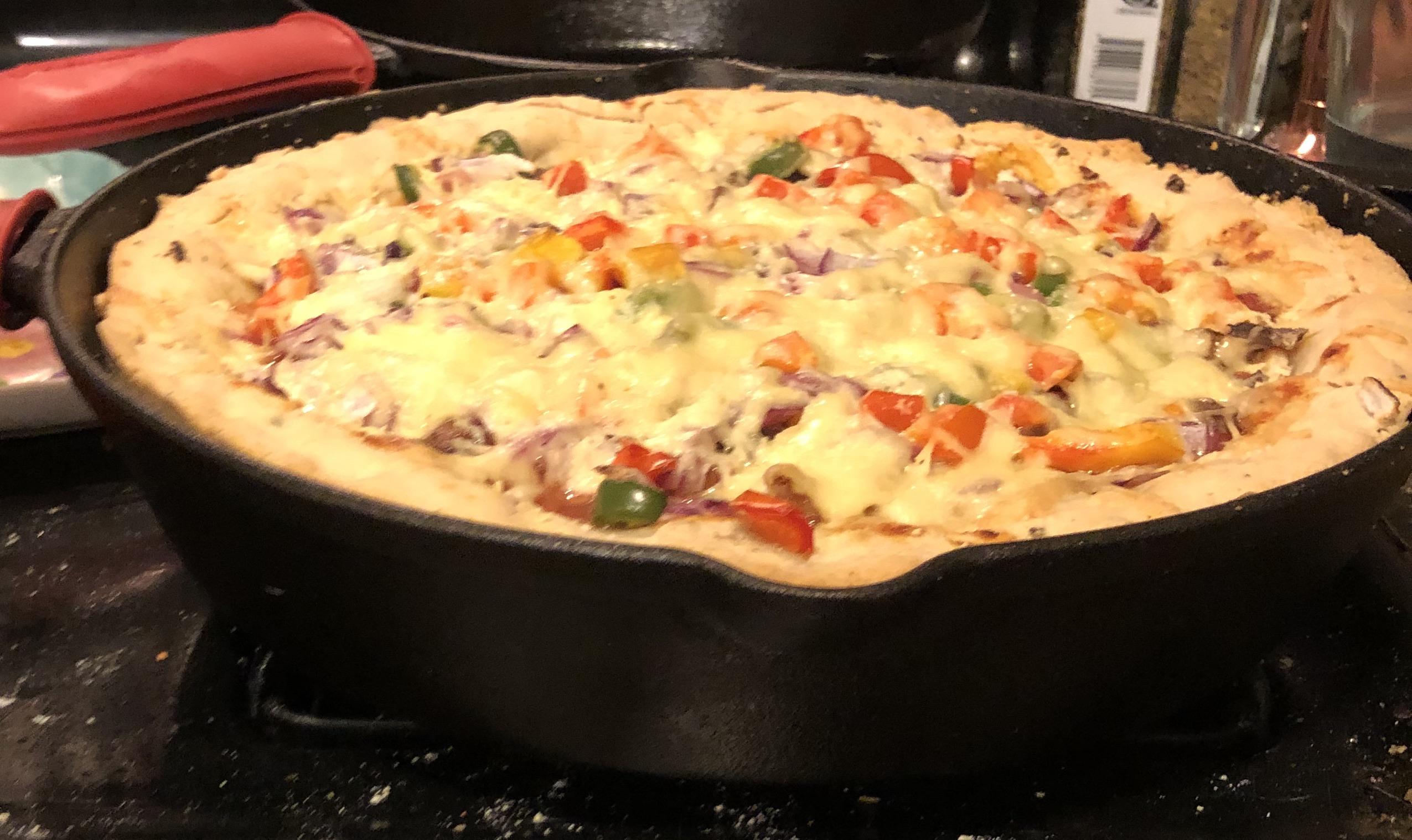 Cassava flour, almond flour, mozzarella stuffed crust, 2 layer, supreme