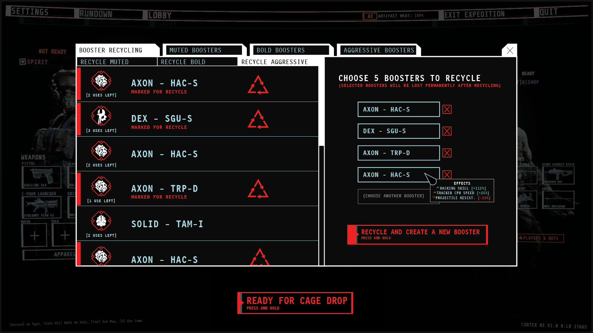 A humble mockup I made of a possible booster recycling feature. Made