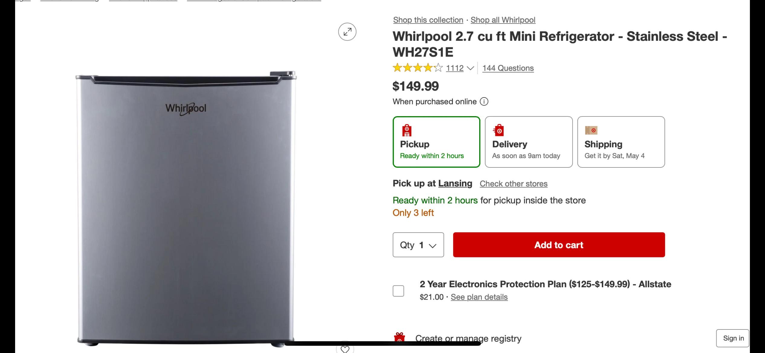 Mini fridge for sale. Pm me a price r/Cornell