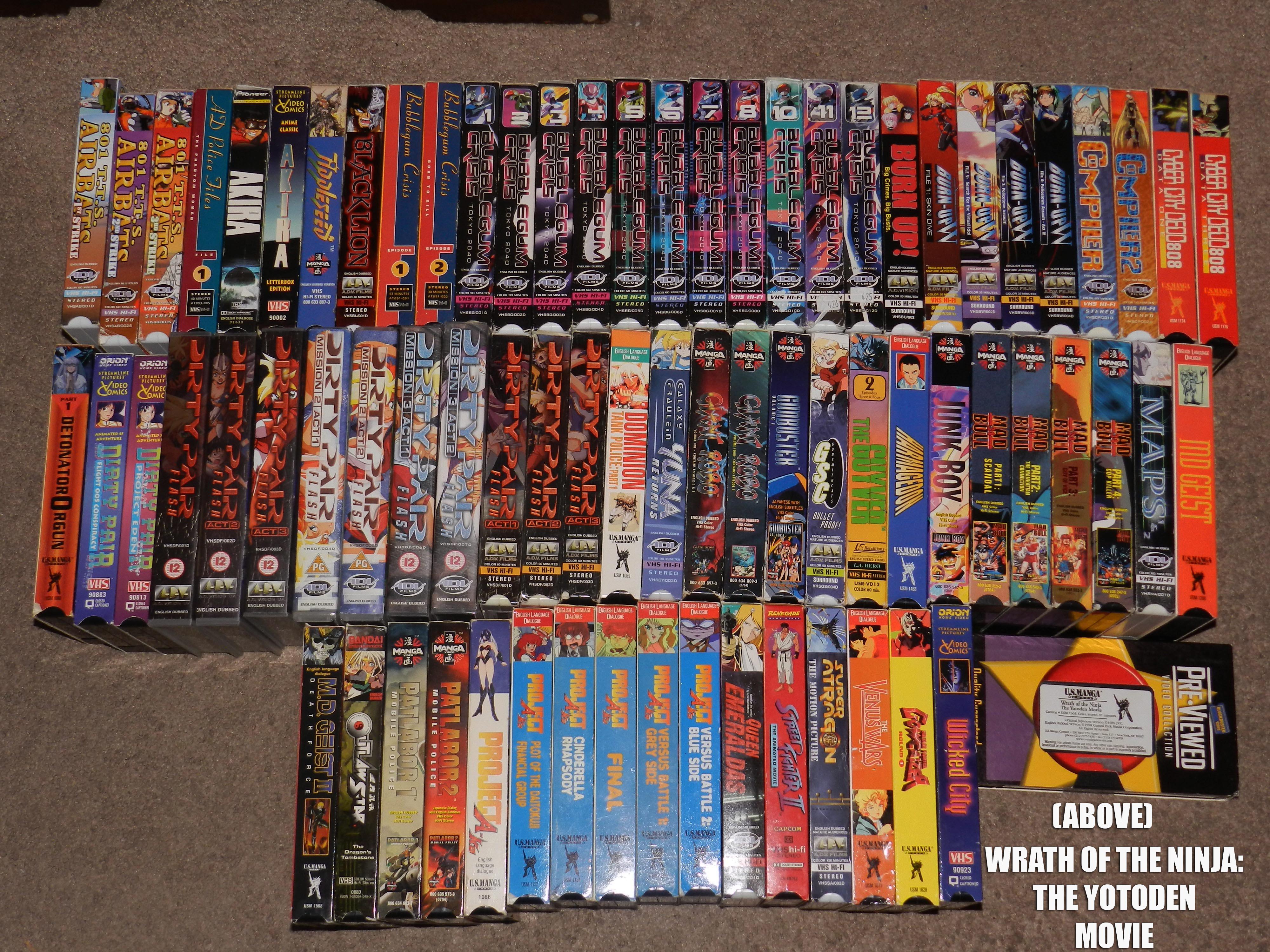 My Anime VHS Collection r/OldAnime