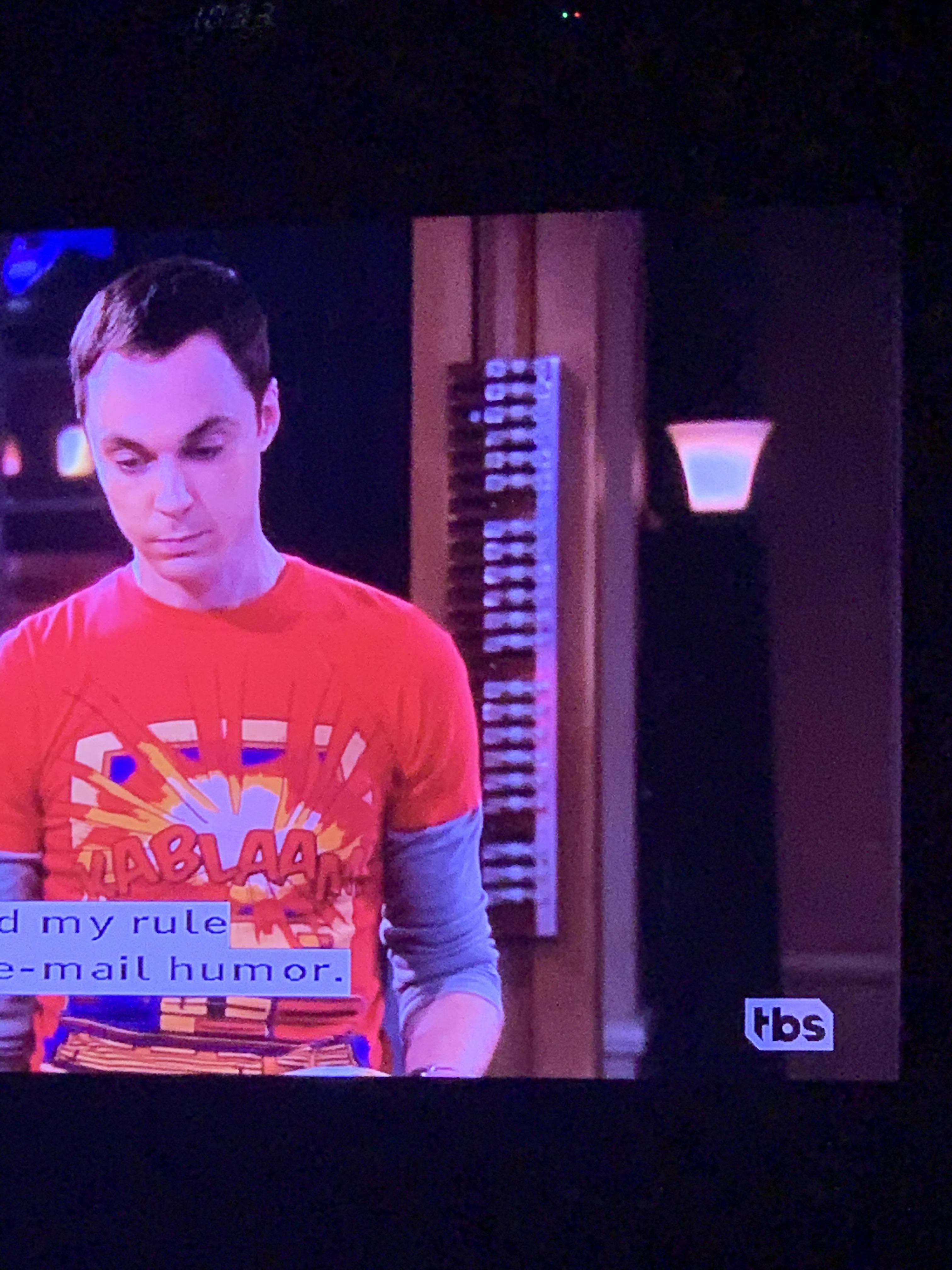 What’s this thing? Behind Sheldon in the middle right of the screen