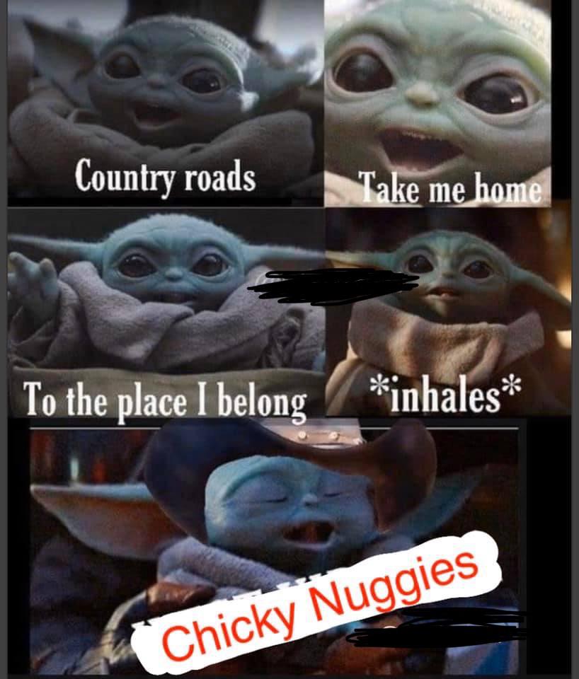 Baby Yoda Chicken Nuggies Movie Wallpaper