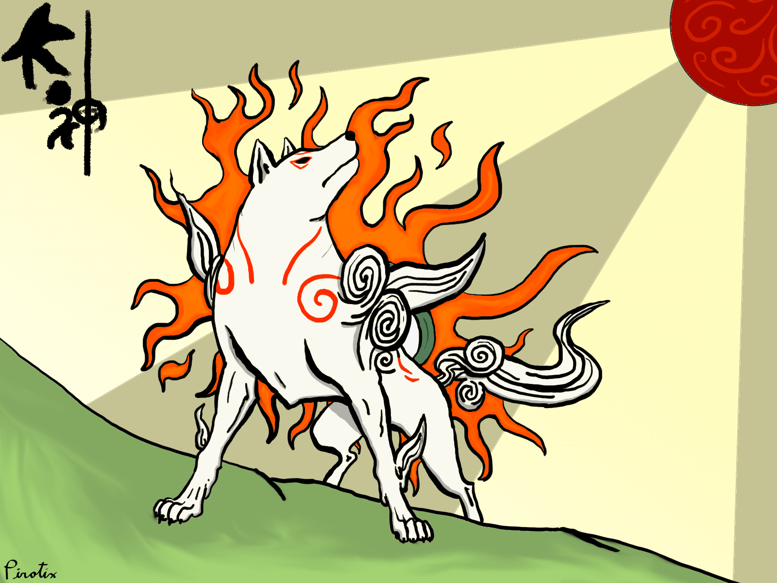 Okami fan art gaming