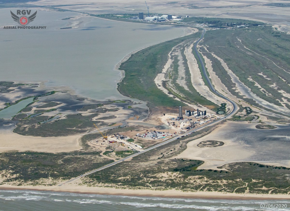 First ever aerial photo showing the SpaceX Boca Chica Launch and Build