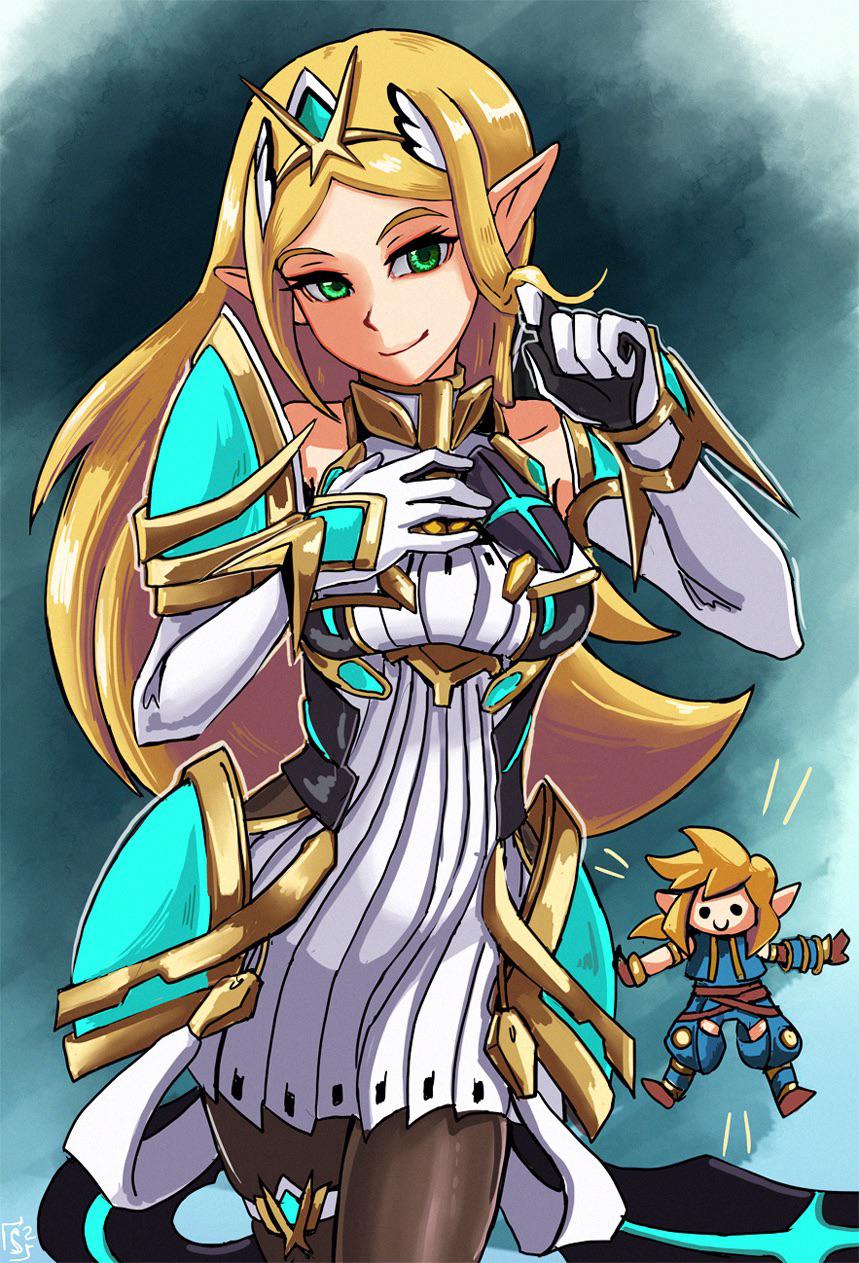 [BoTW] Zelda in Mythra’s outfit. By Stoic_Miiverse r/zelda