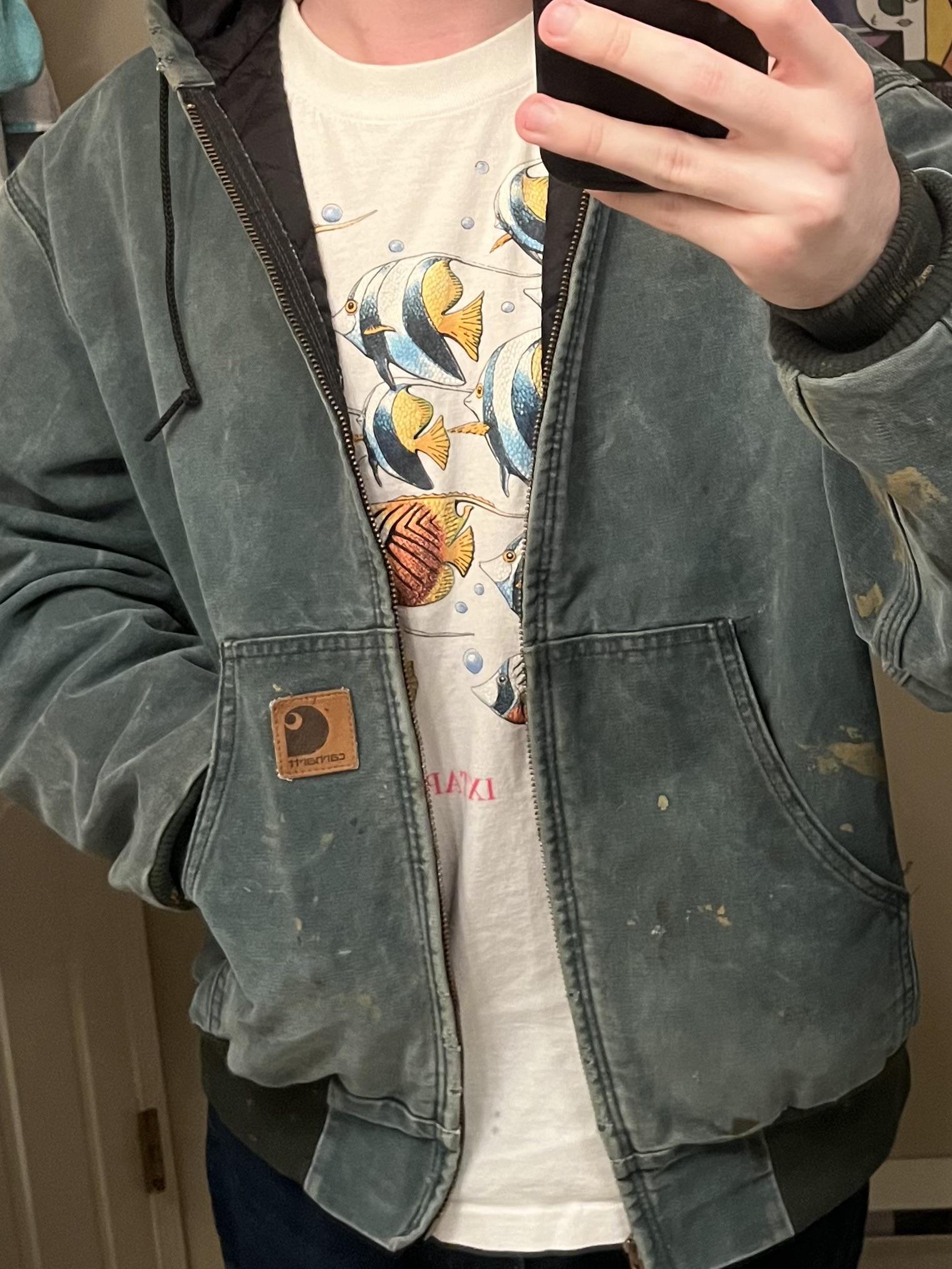 Is there any way to remove old paint from my jacket? r/Carhartt