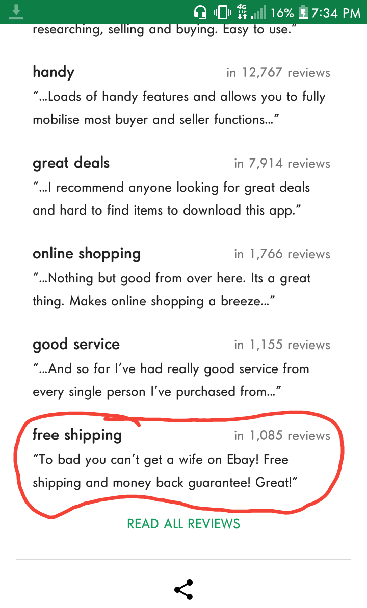Found this review for the eBay app on Google Play r/Ebay