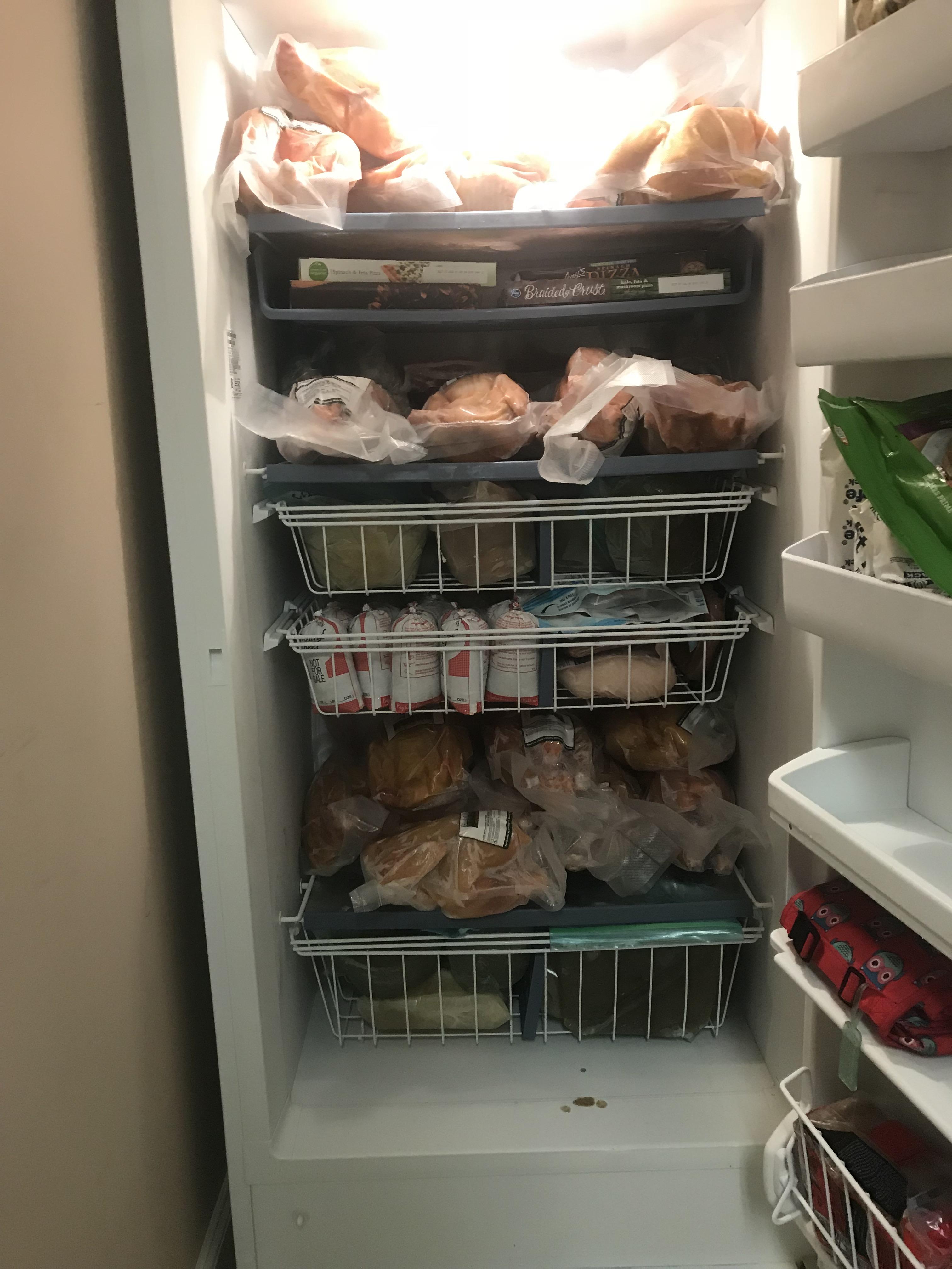 Filled the new freezer with local Tennessee grass fed pasture raised
