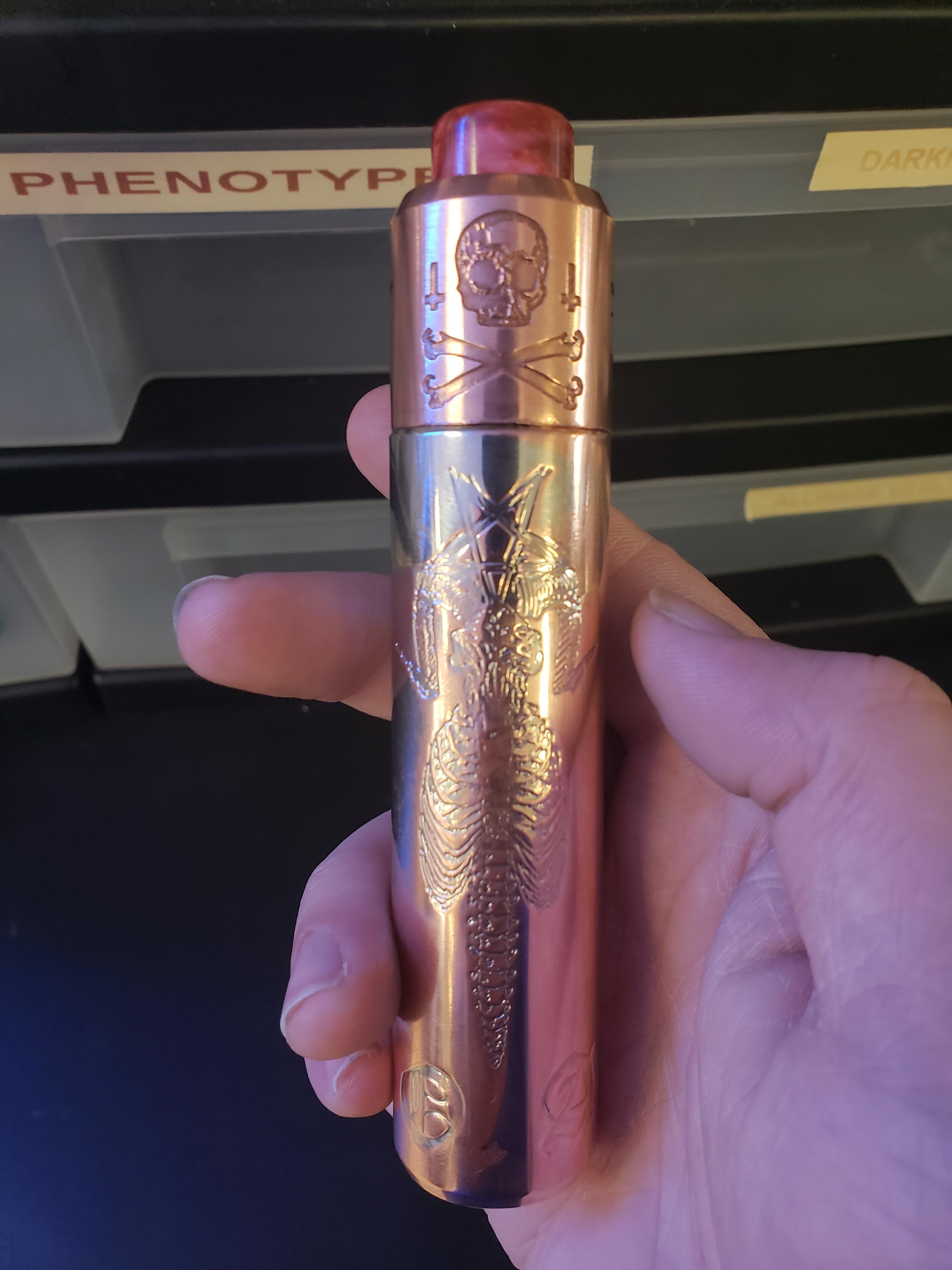 Got my copper cloud cap for my GOAT. Finally starting to copper out