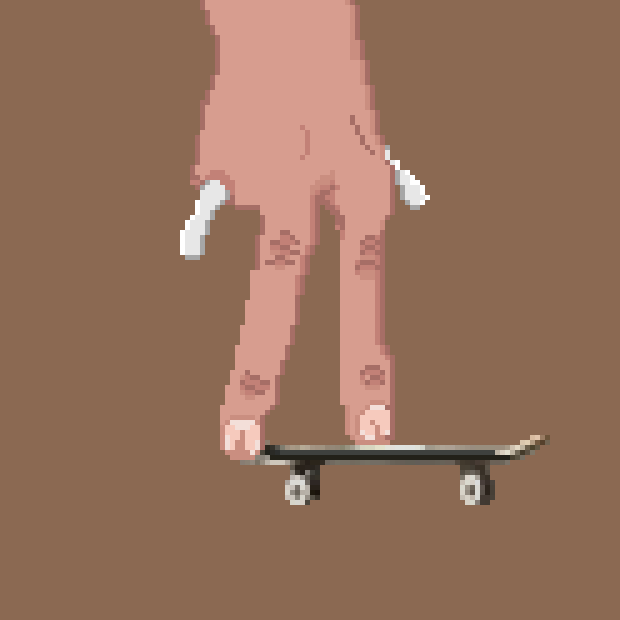 Finger Skateboarding 360 Flip r/animation