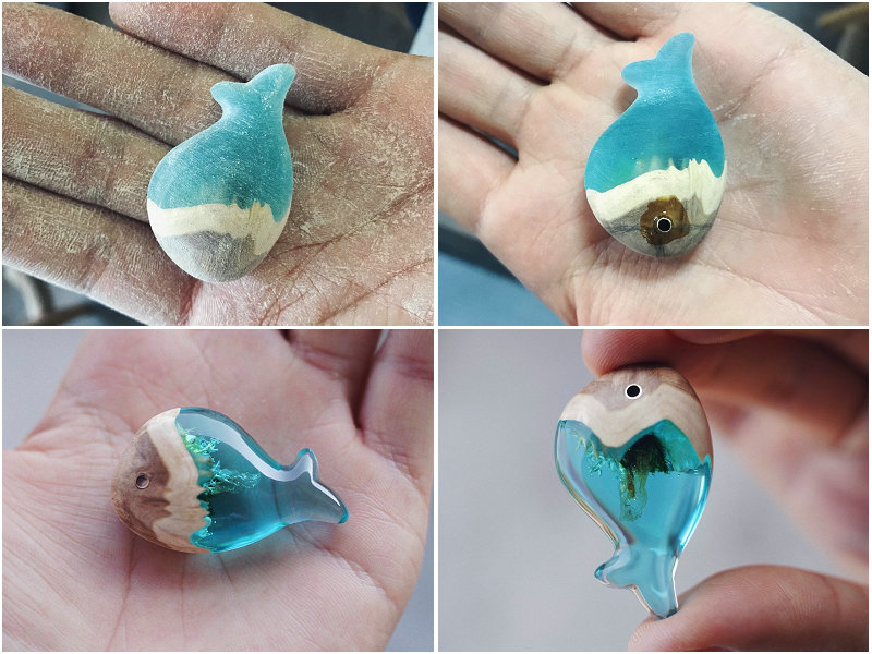Wood resin fish, share with everyone r/resin