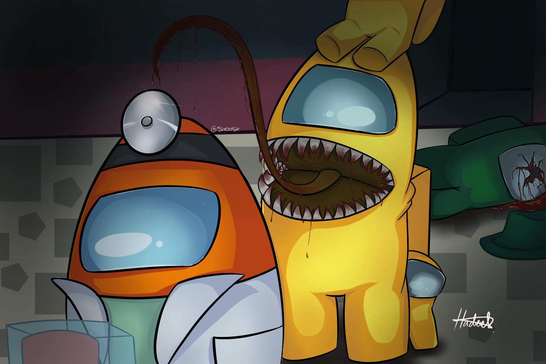 XQC Among Us fan art, hopefully I’m not late to this but hope he likes it, xqcL xqcow