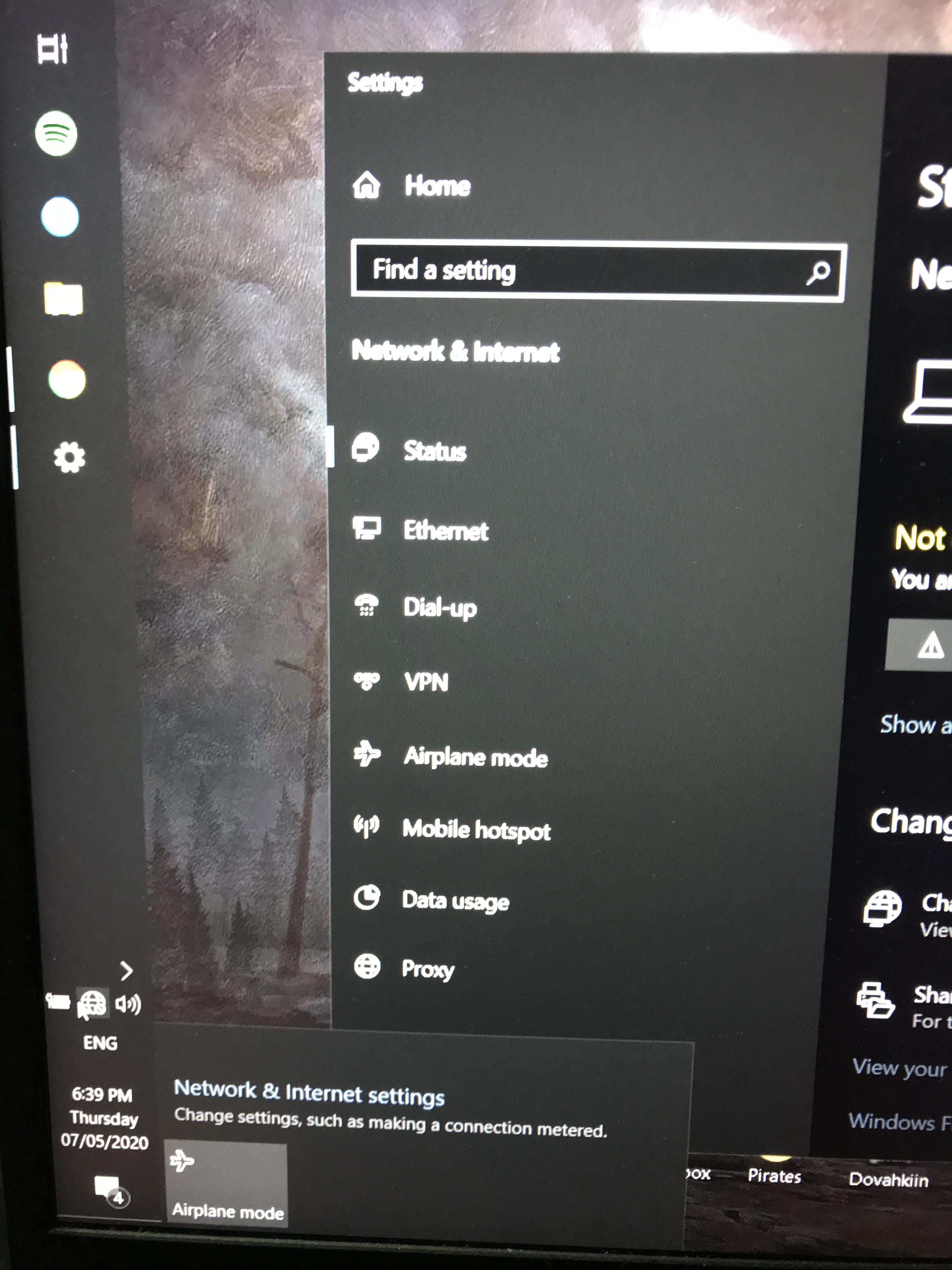HELLO! Can someone help me? My wifi option on my laptop is not