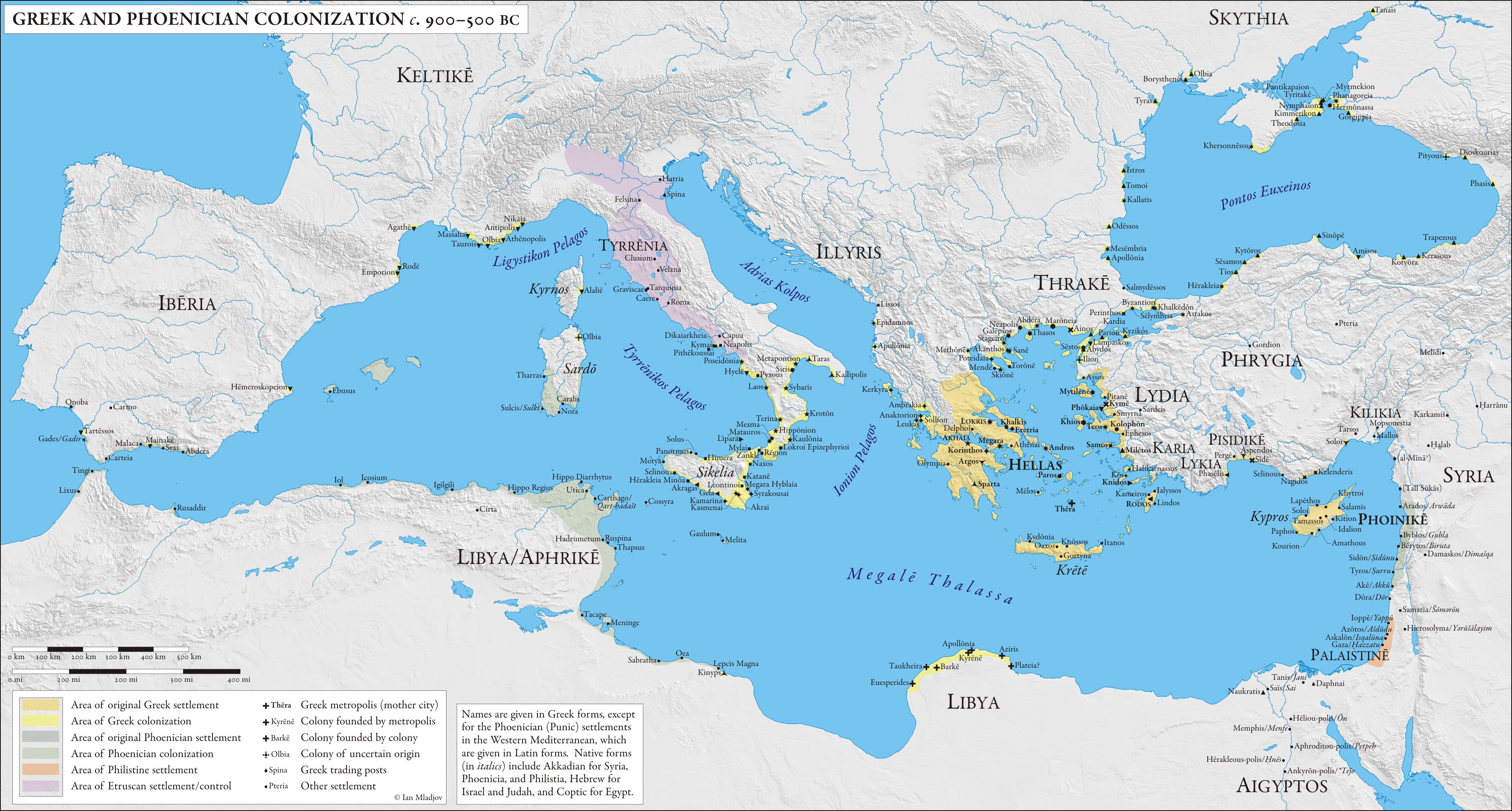 Greek & Phoenician "Colonization" r/MapPorn