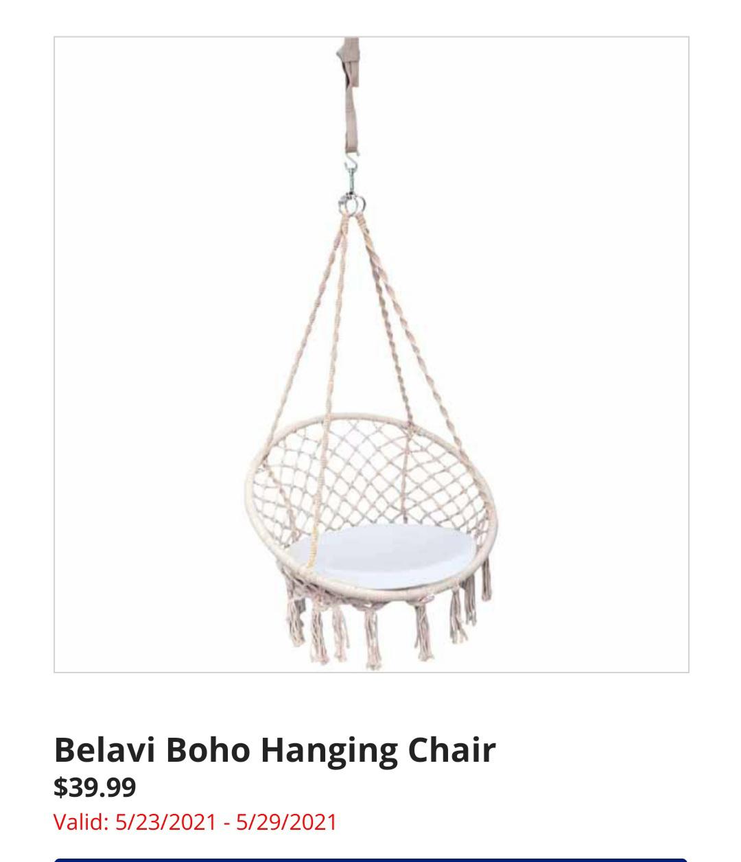 The Boho Hanging Chair is back next week! r/aldi