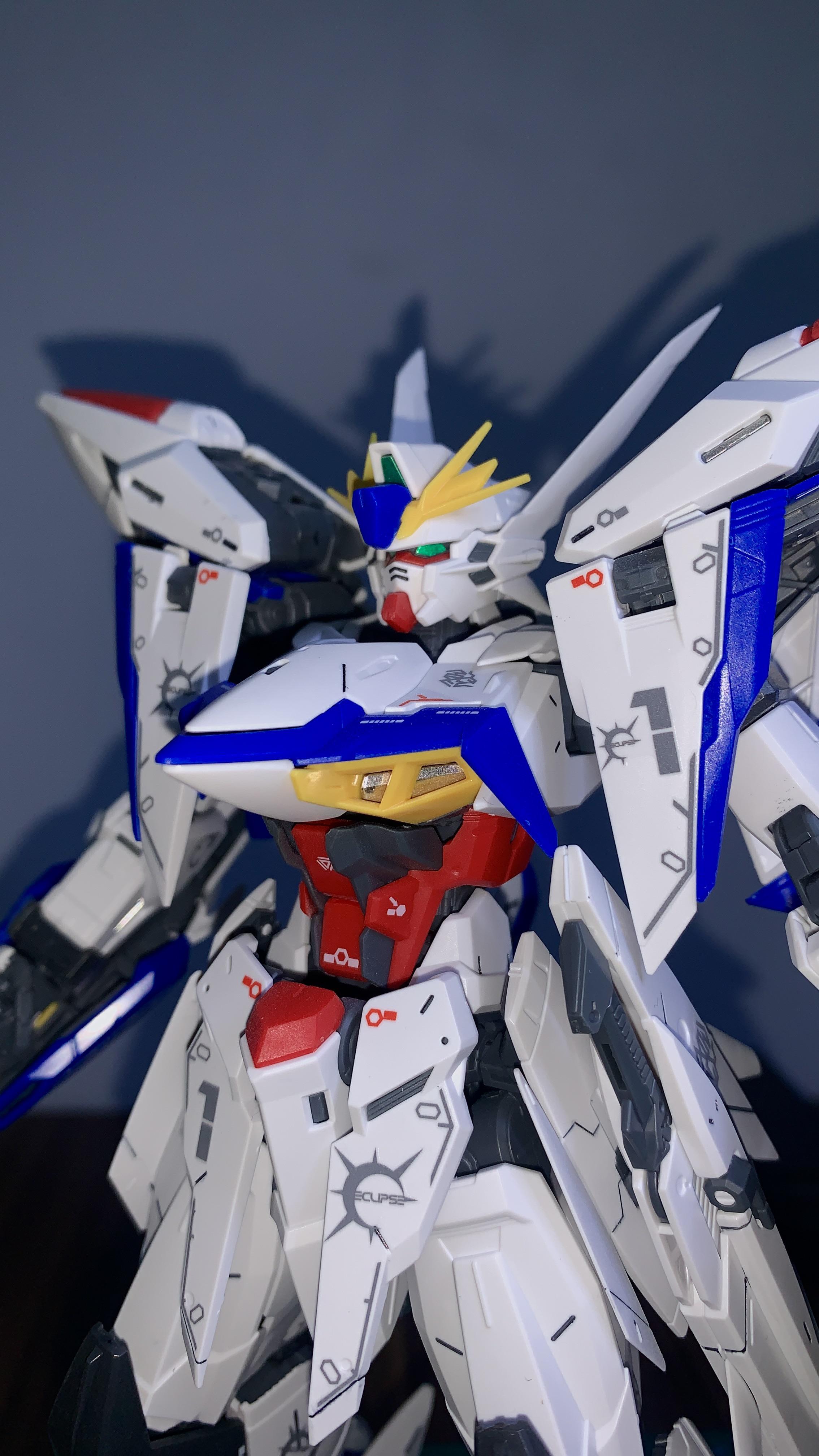 I really like this kit. MG Eclipse Gundam with waterslides and matt