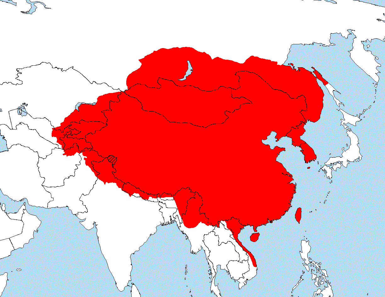 All of China's historical territories of old empires and dynasties