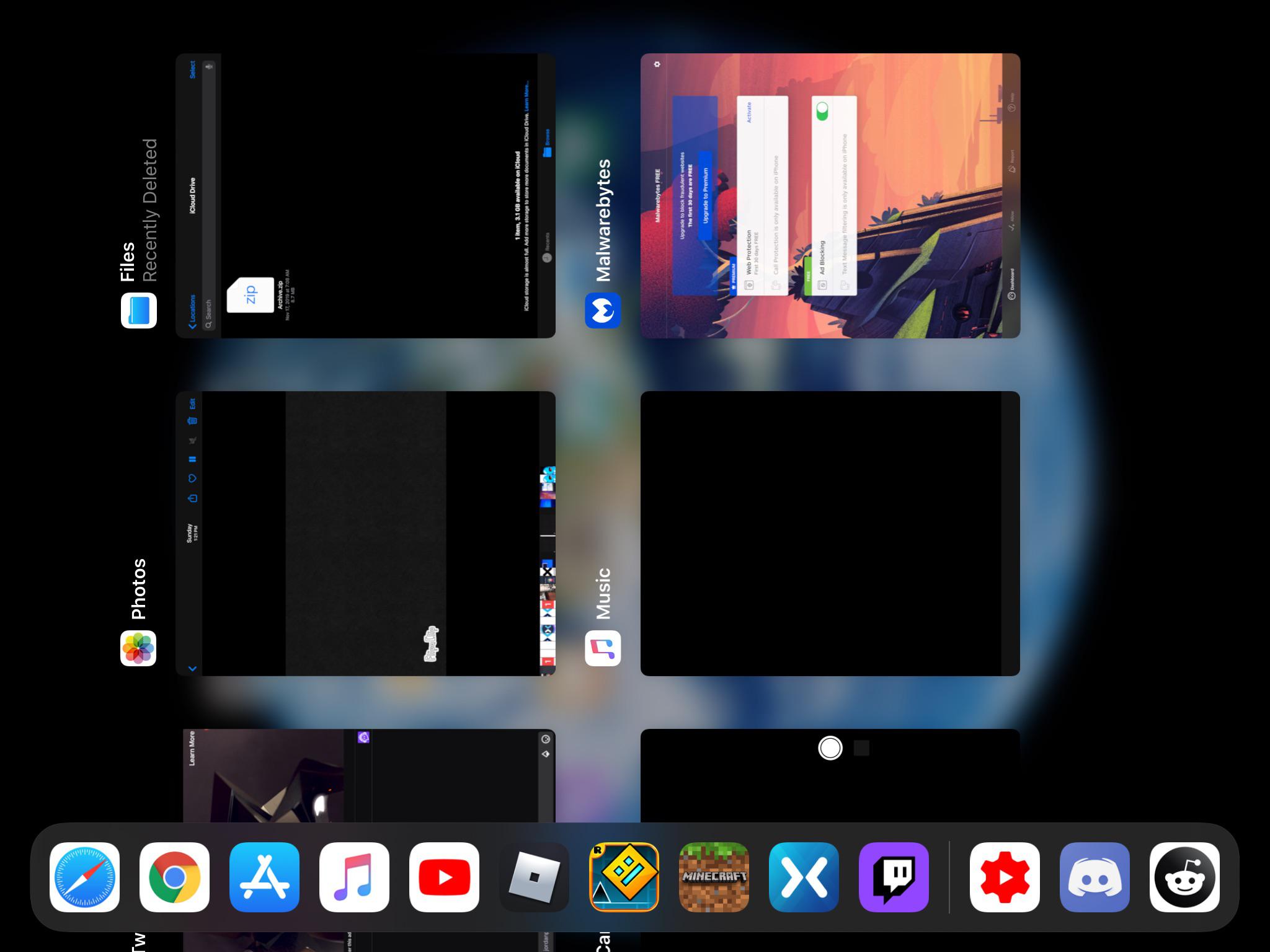 My iPad screen was lagging, then turned black for a sec, then did this