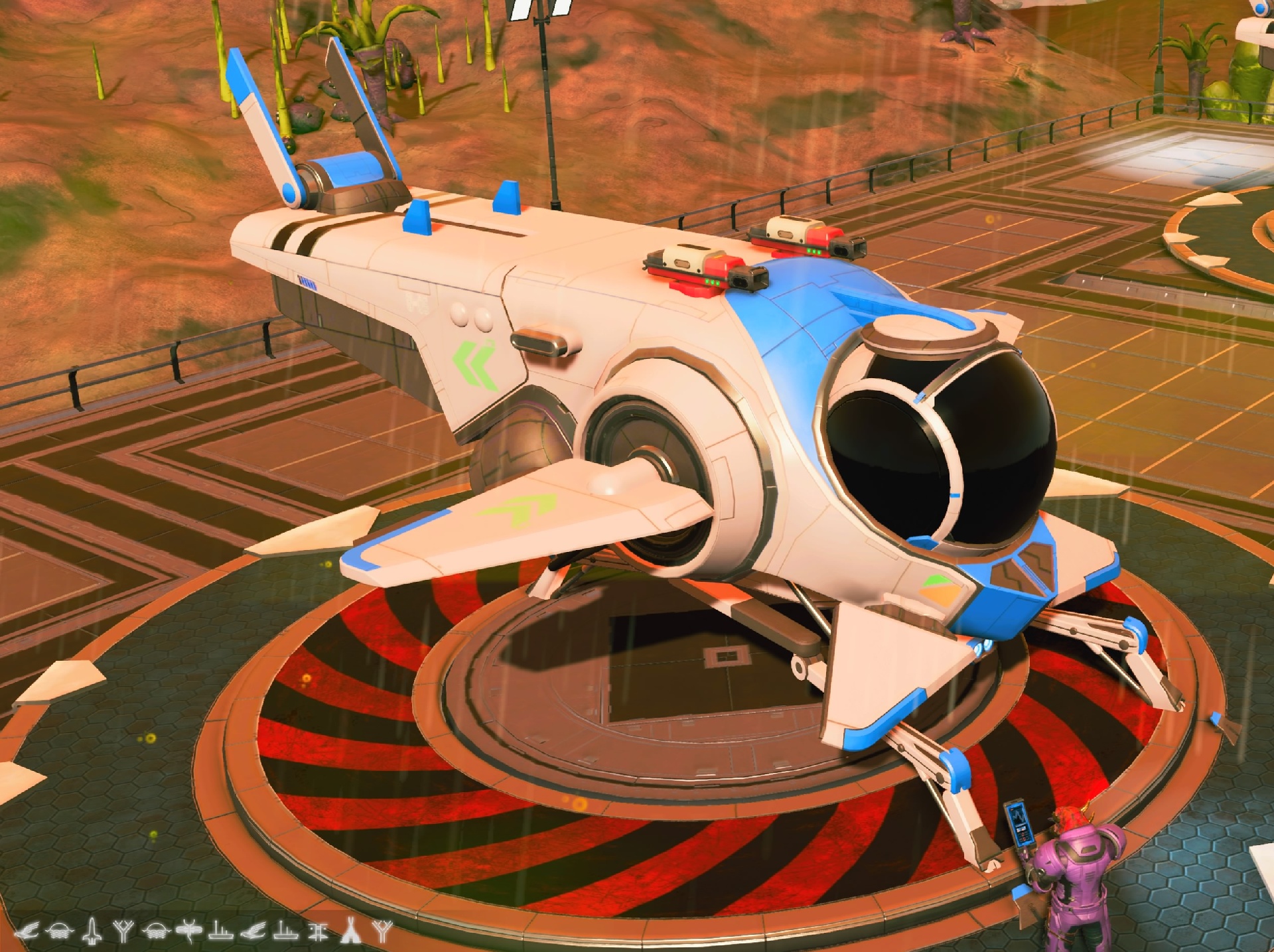 Calypso, pretty little symmetrical white and pale blue hopper explorer. r/NMSCoordinateExchange