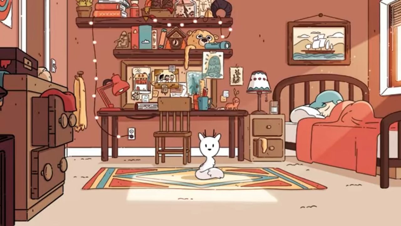 POV You broke into Hilda's room through Nowhere Space. Twig jolts up