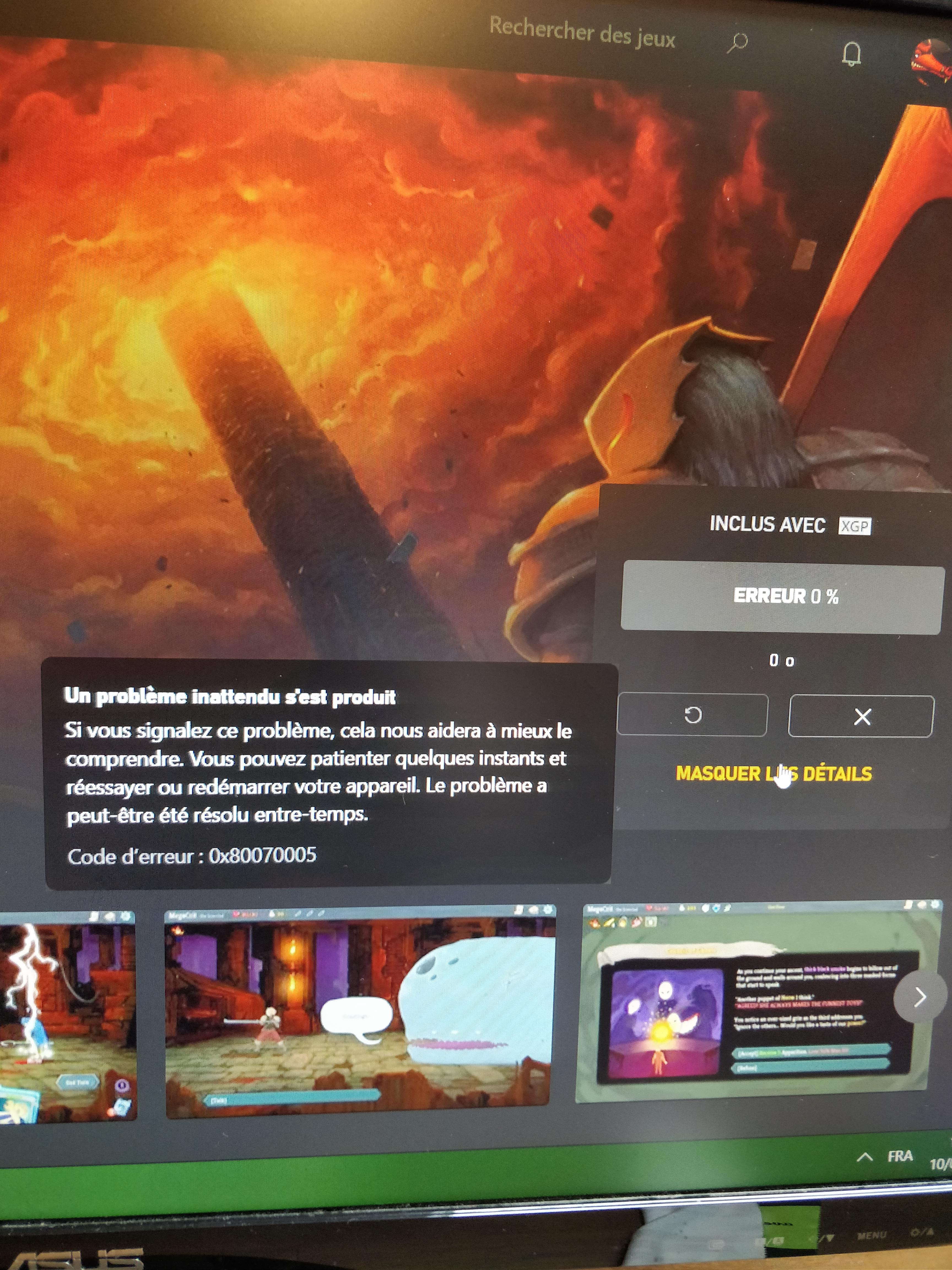 Error 0x80070005 when downloading on the PC Xbox app . How tout solve it ? xbox