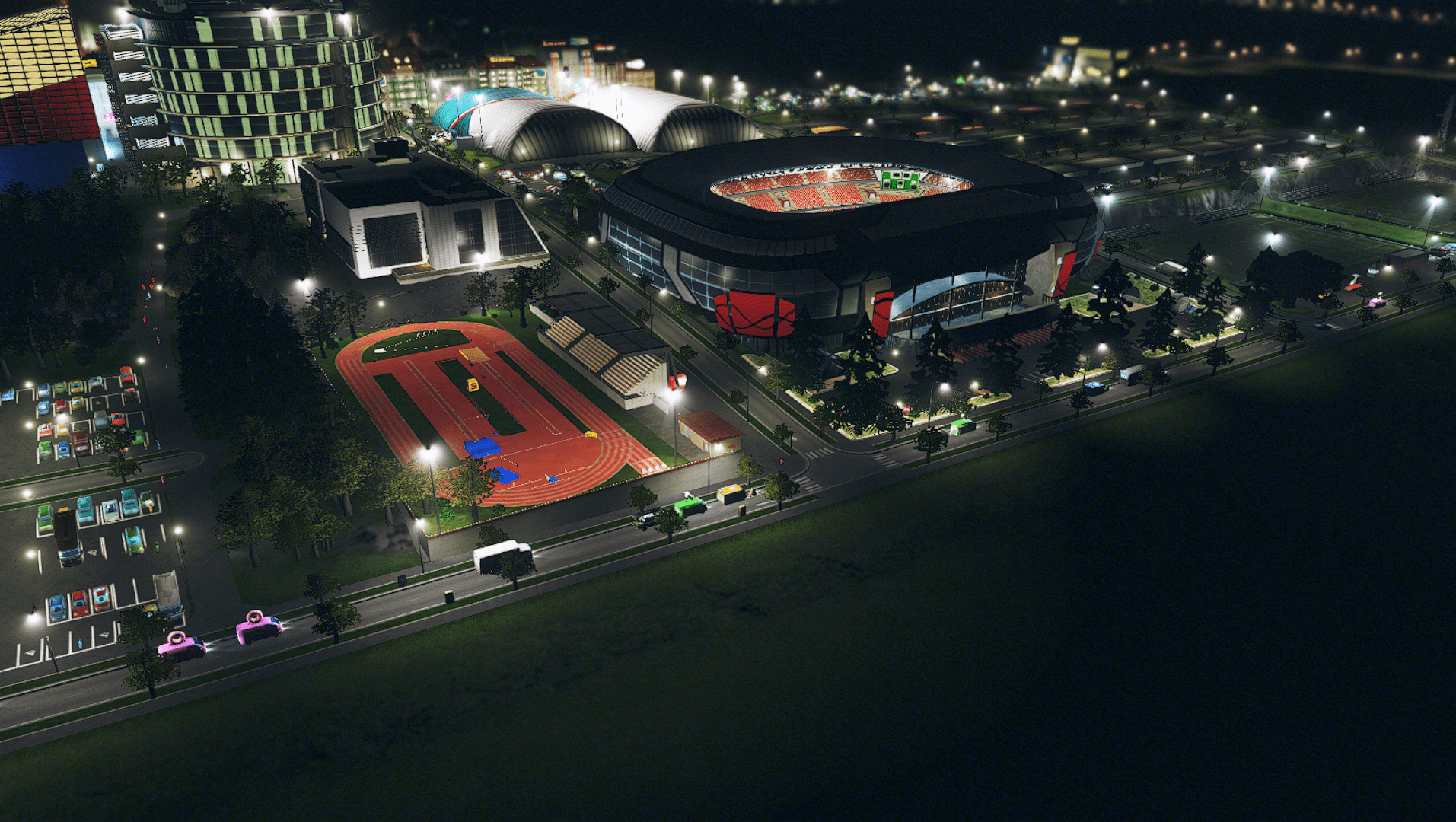 How d'ya guys like my sports village? r/CitiesSkylines