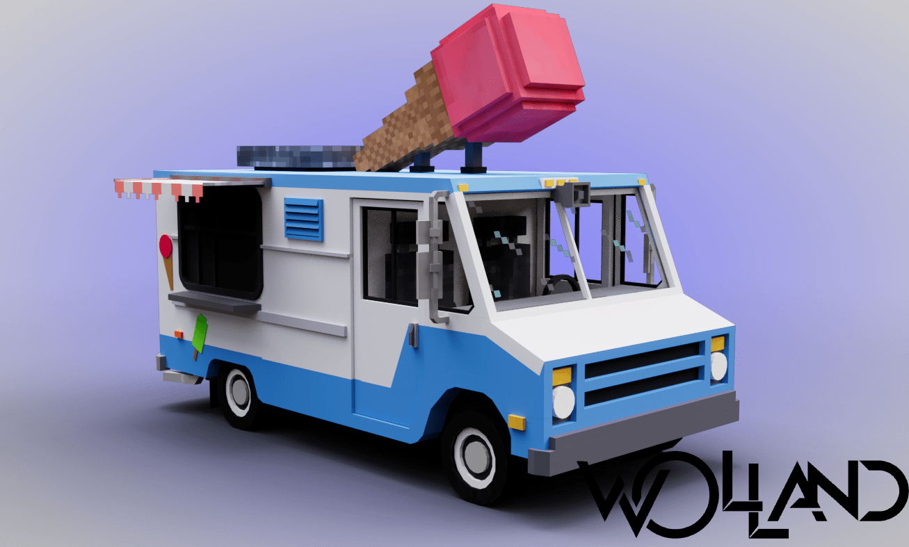 Minecraft Ice Cream Truck Blockbench