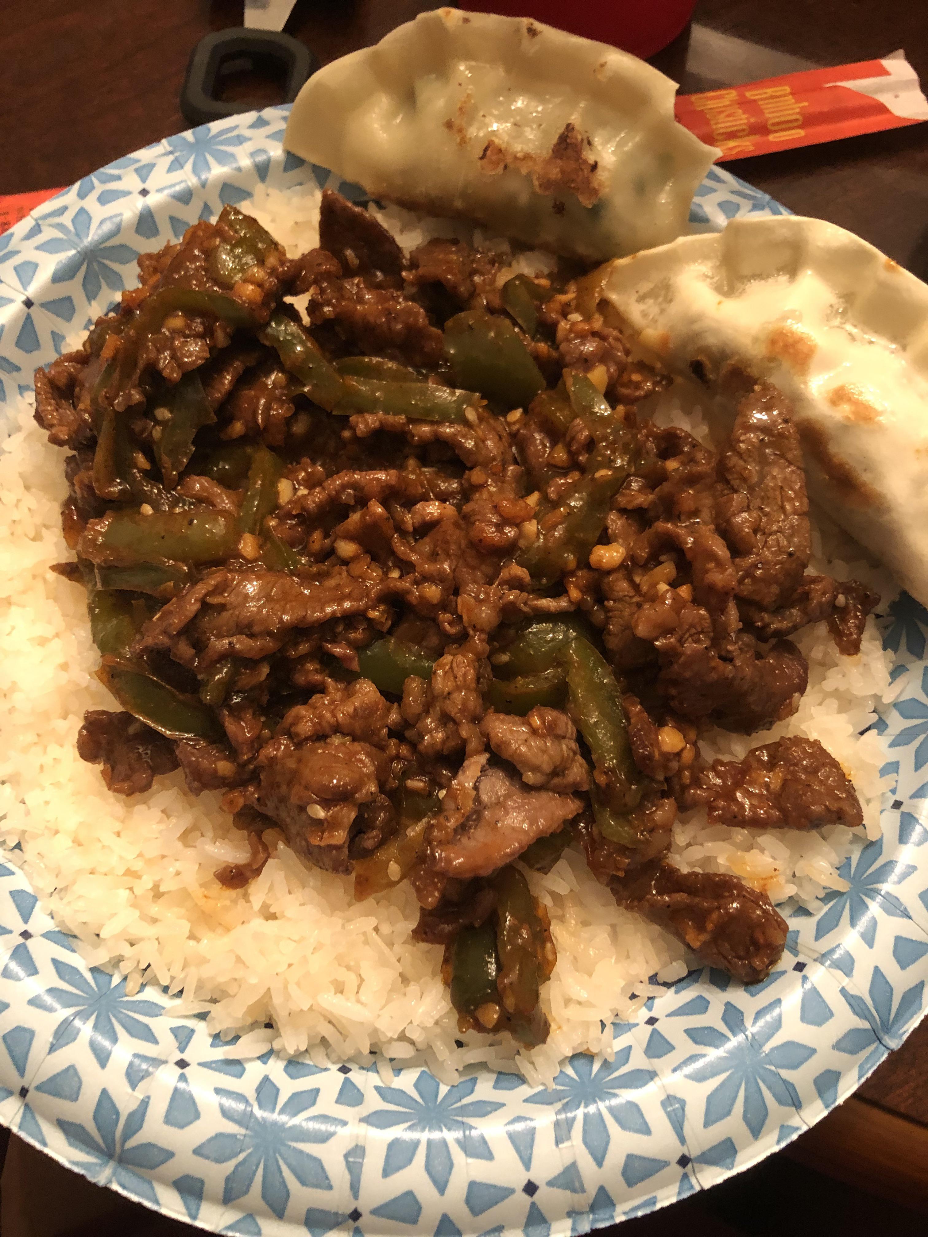 Husband made bell peppers and beef! cowboybebop