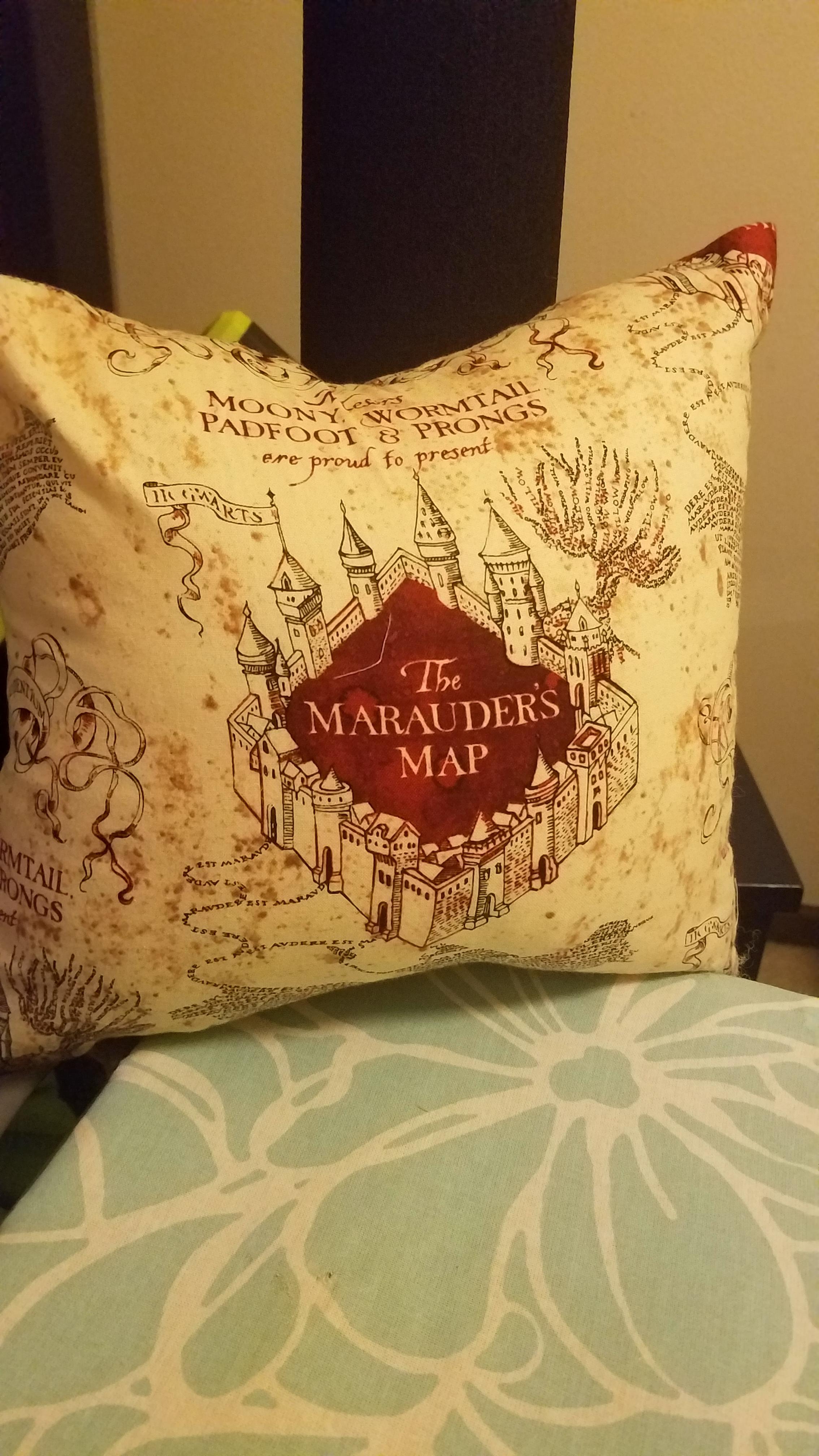 Finished Harry Potter pillow self drafted r/sewing