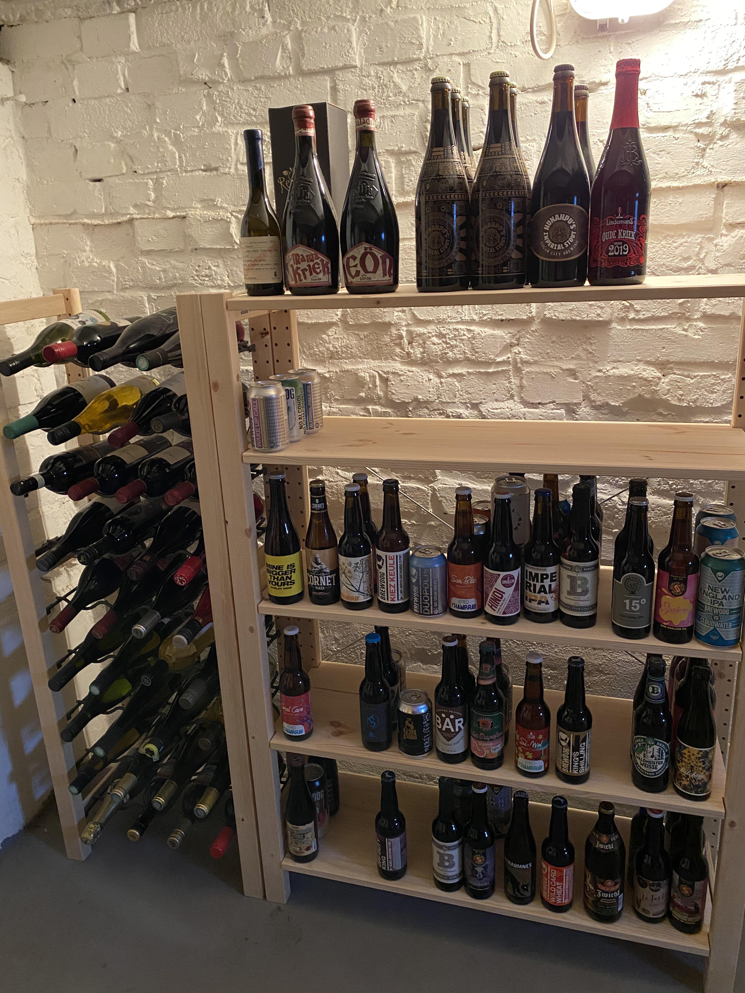 Got a new beer/wine setup in the cellar for everything that doesn’t fit