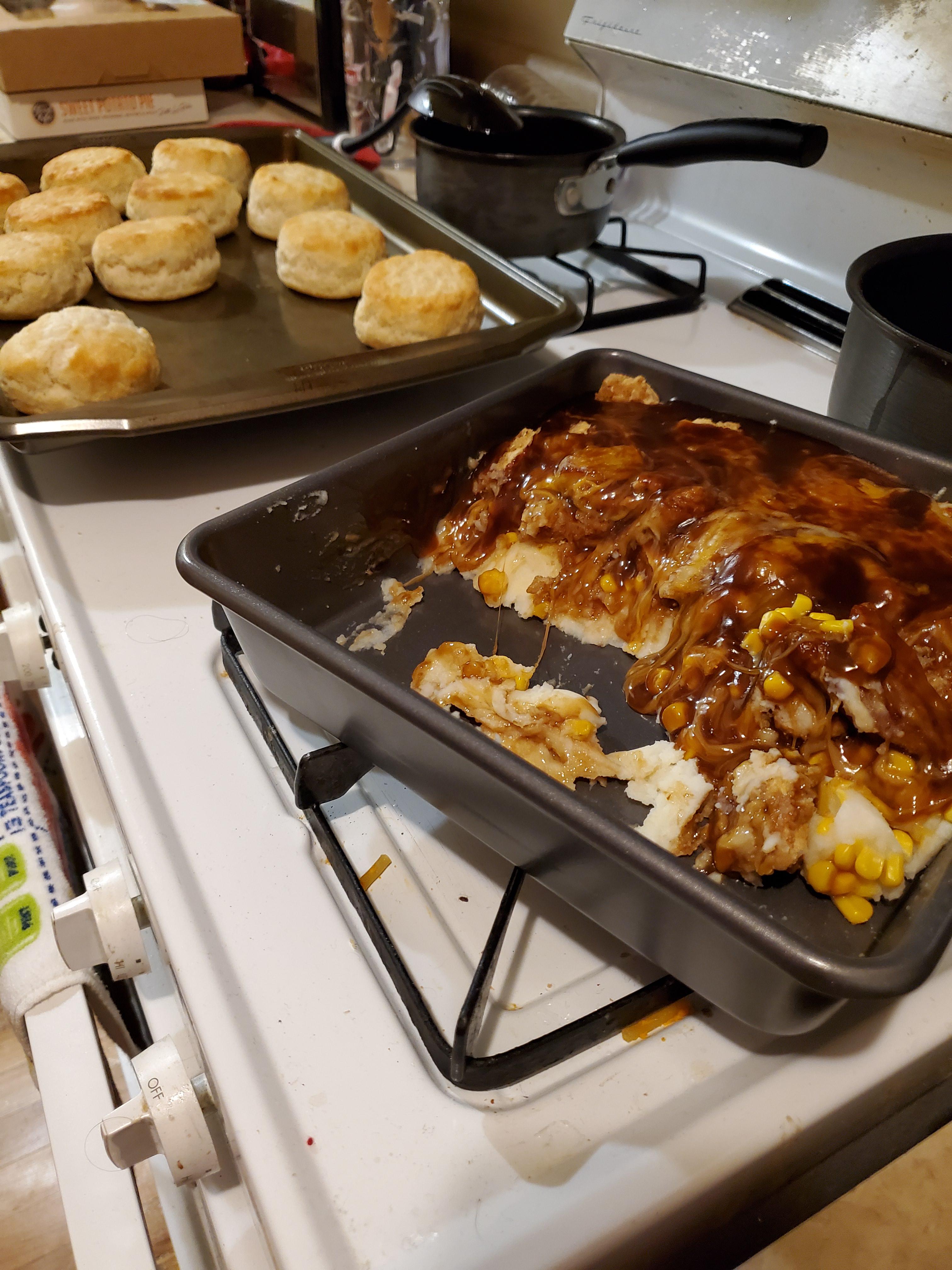 Made biscuits and KFC famous bowl r/drunkencookery