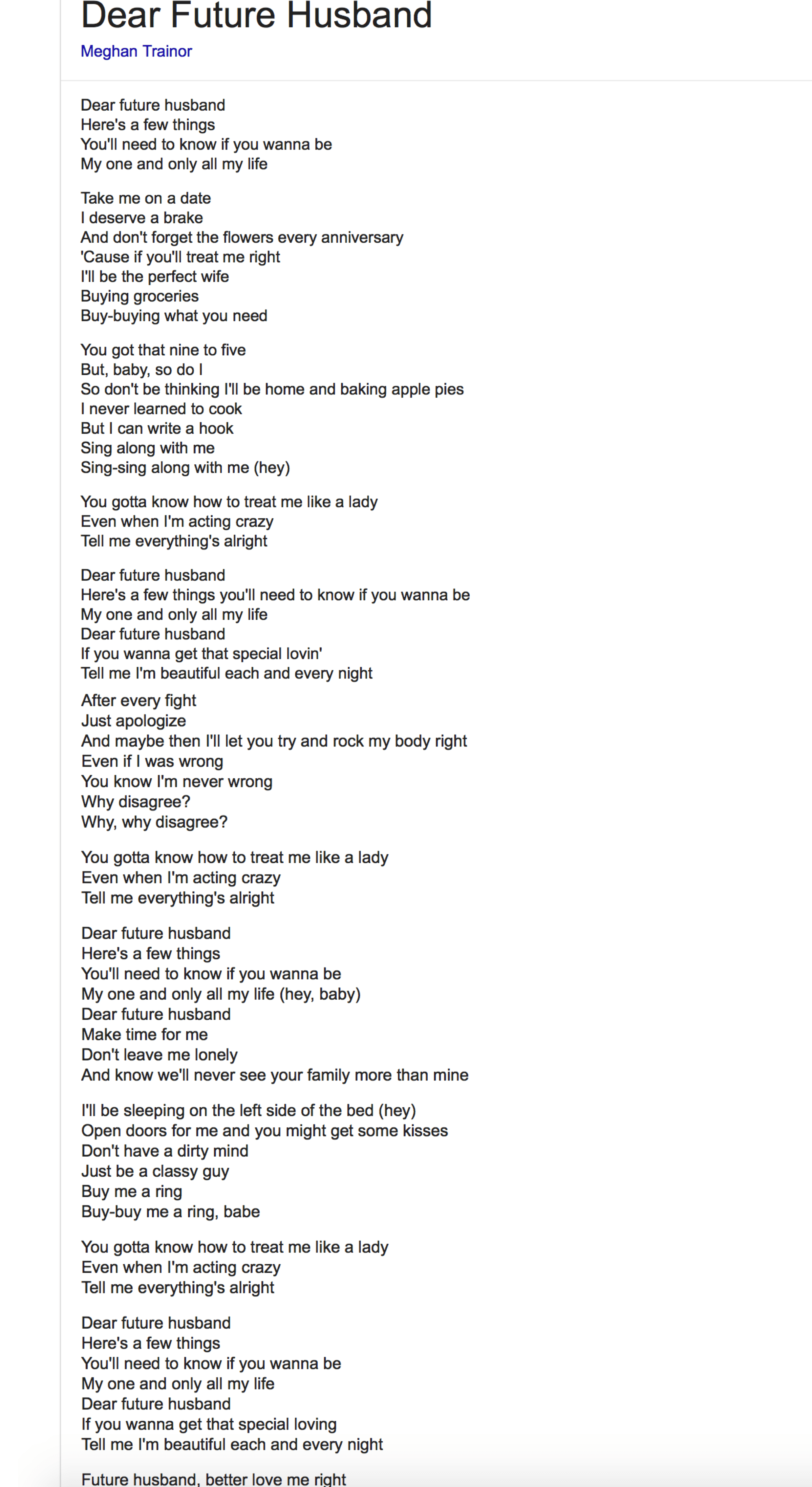 Dear Future Husband Meghan Trainor Lyrics(04)