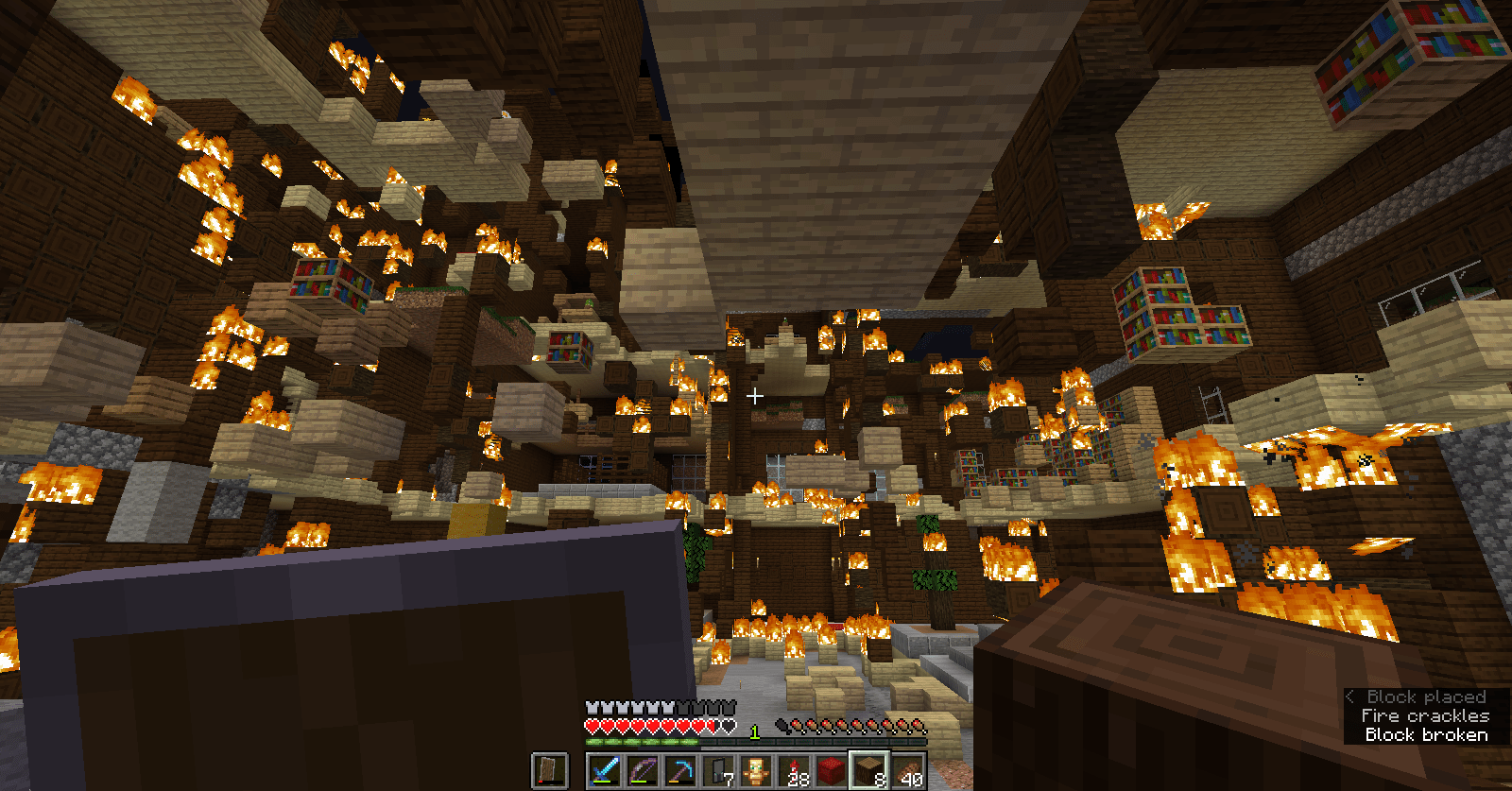 Lava spawned right next to this woodland mansion and this happened. At