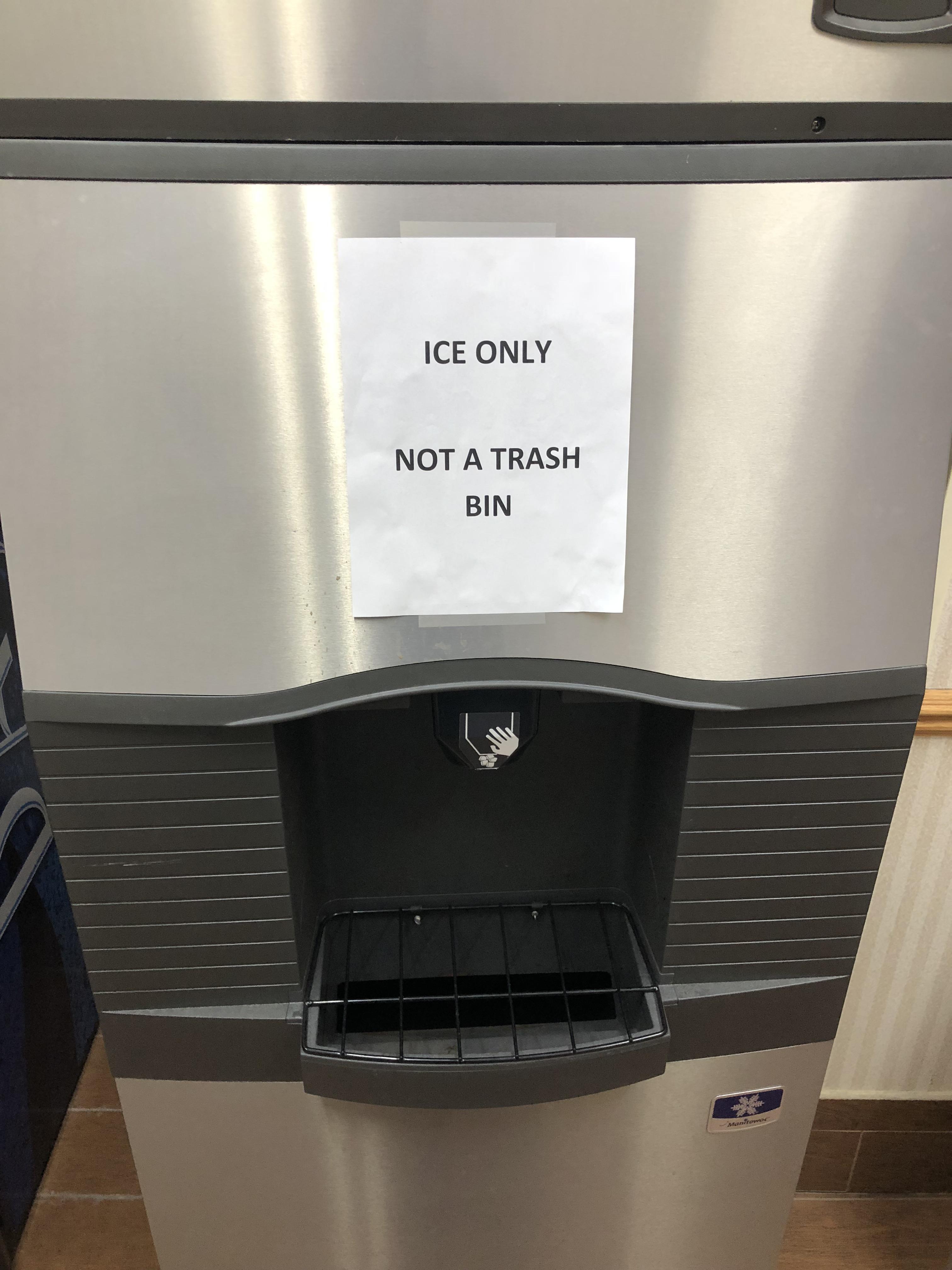 Found in my hotel on the ice machine r/mildlyinteresting