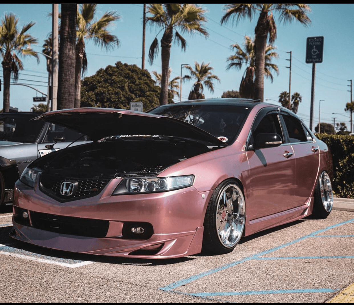 My sisters car wrapped at home. Teckwrap gloss aluminum pink gold. r