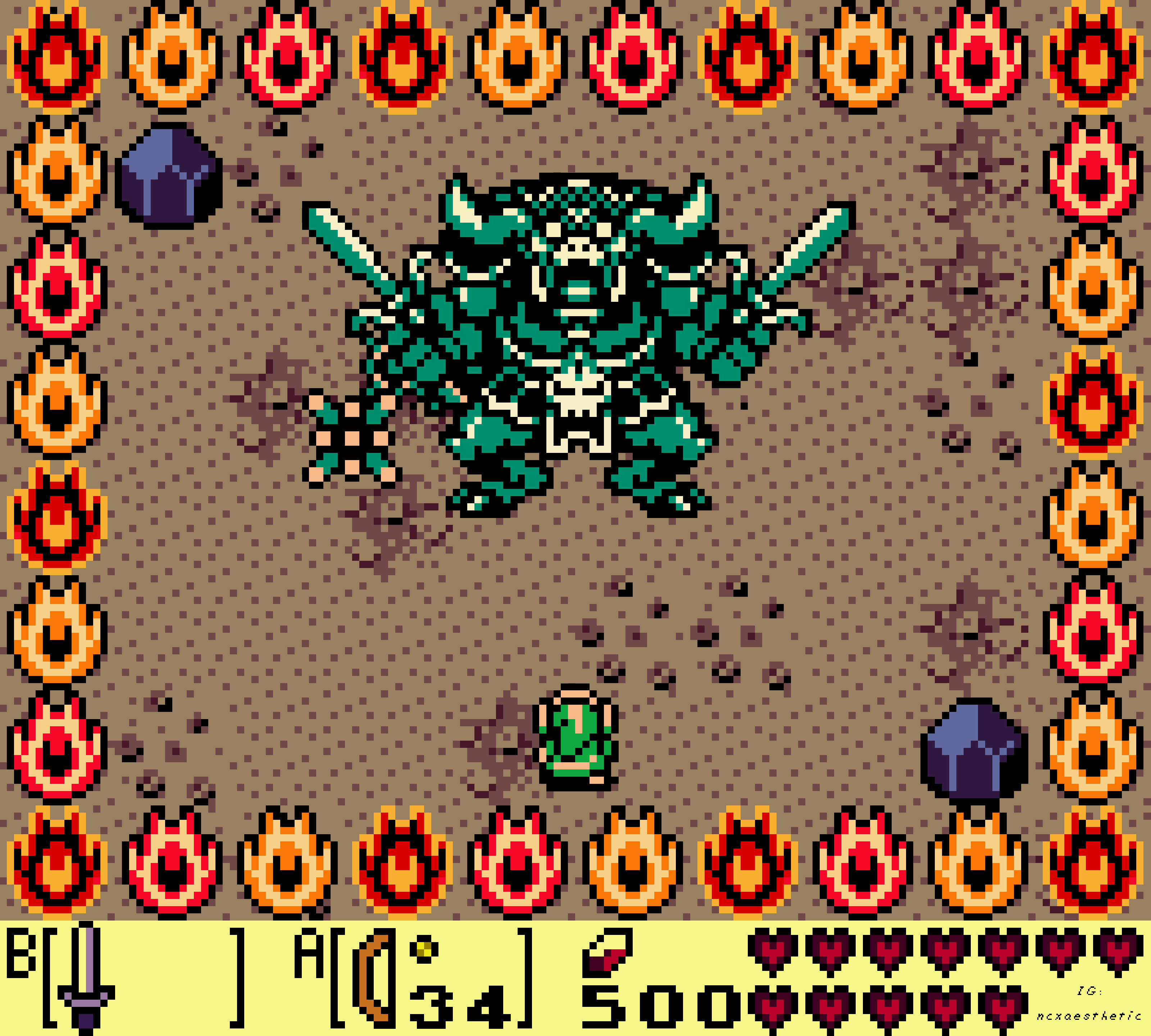 The Legend of Zelda Ocarina of Time Link vs. Ganon GBC Style r