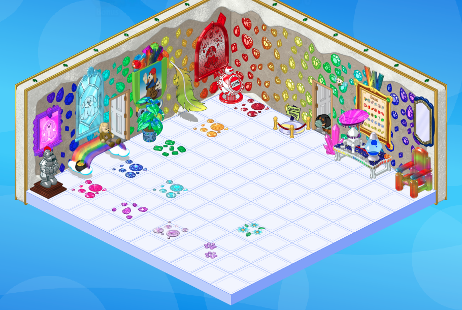 My gem room so far! Any ideas on what to add furniture wise? I am also
