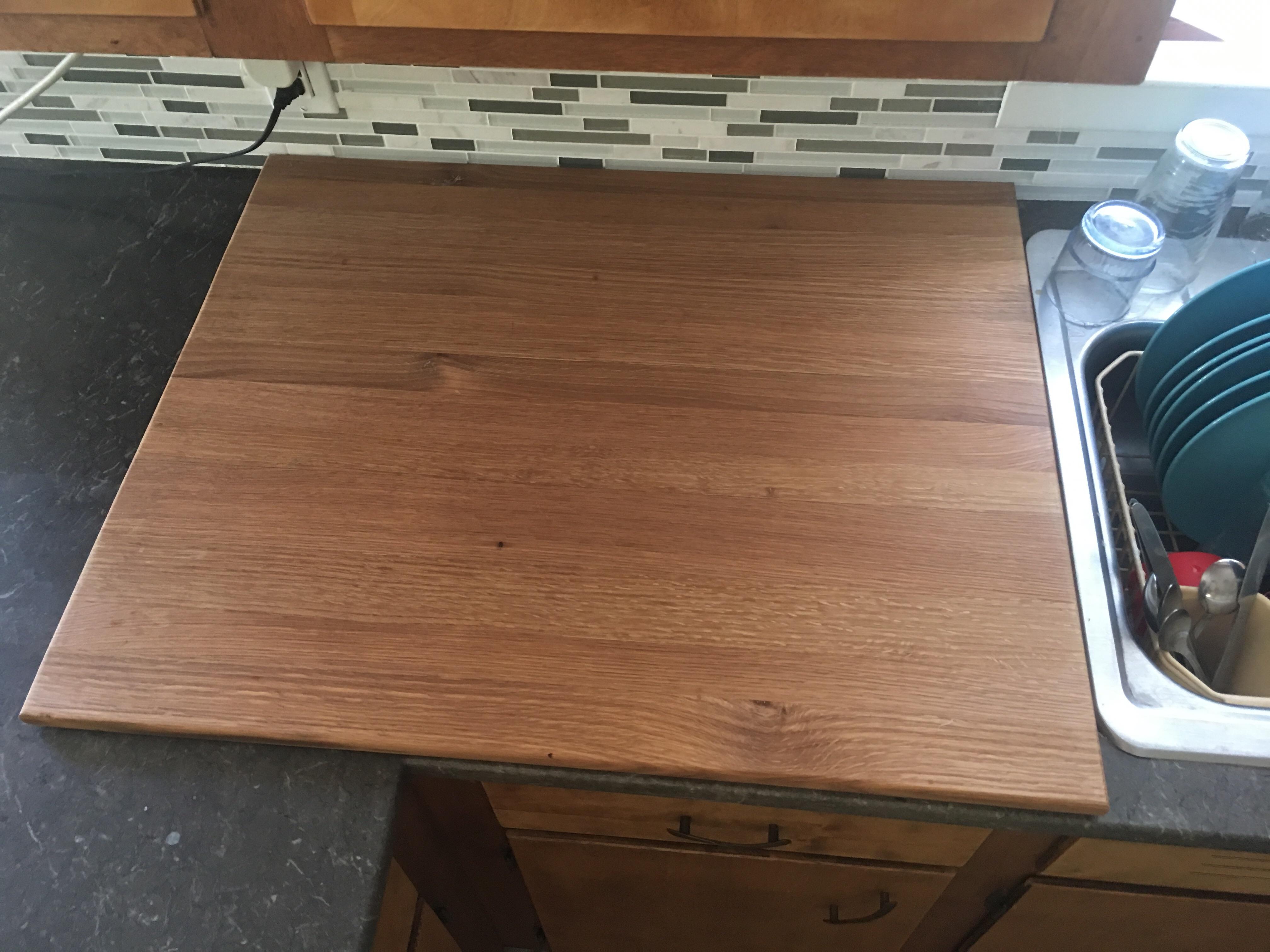 my butcher block cutting board and my countertop r/Perfectfit