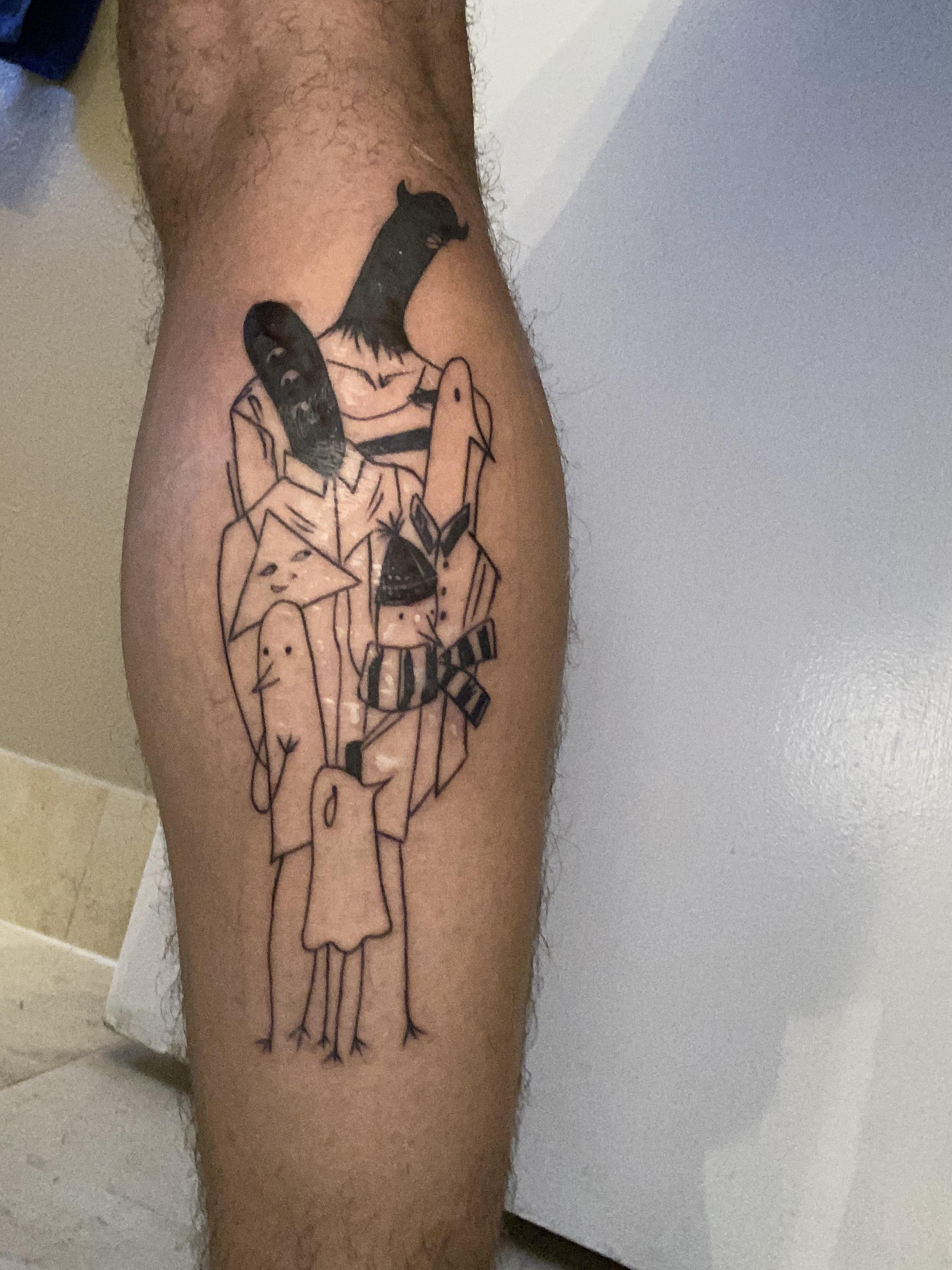 Finally got my Punpun tattoo came out super dope 👍🏻 OyasumiPunpun