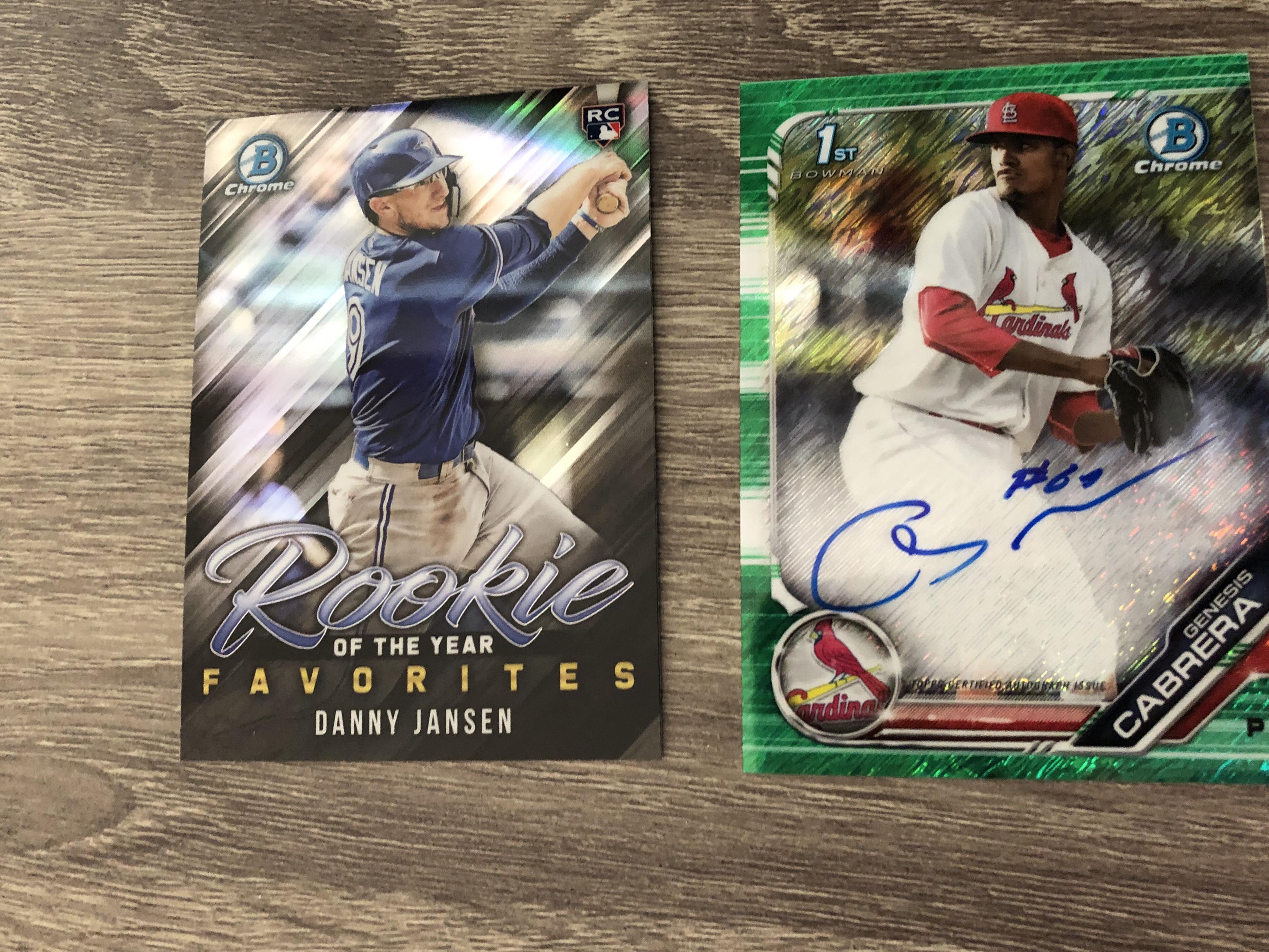 Two lucky pulls from a 18 card pack at Walmart r/baseballcards