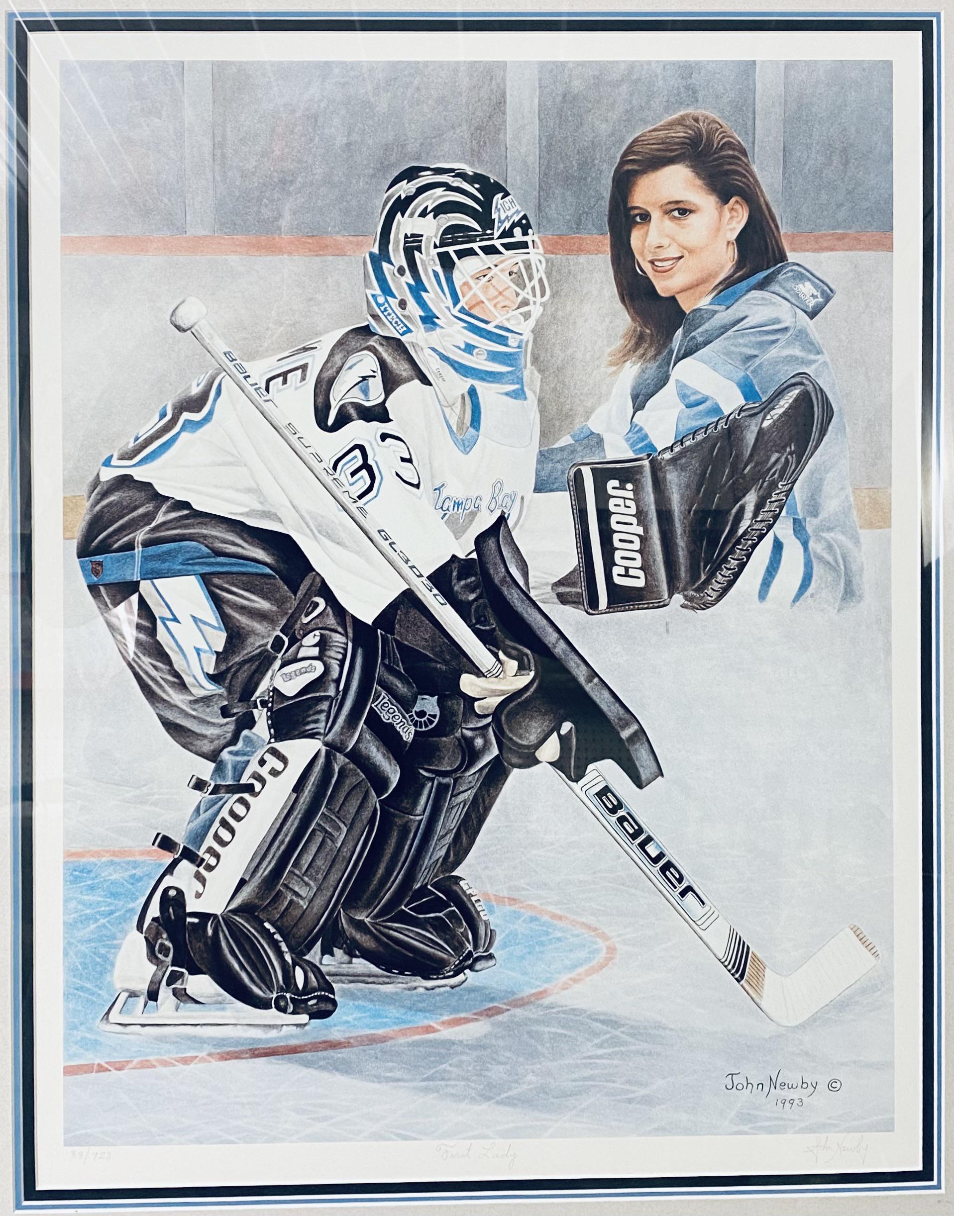 199293 Manon Rheaume plays goalie for the expansion Tampa Bay