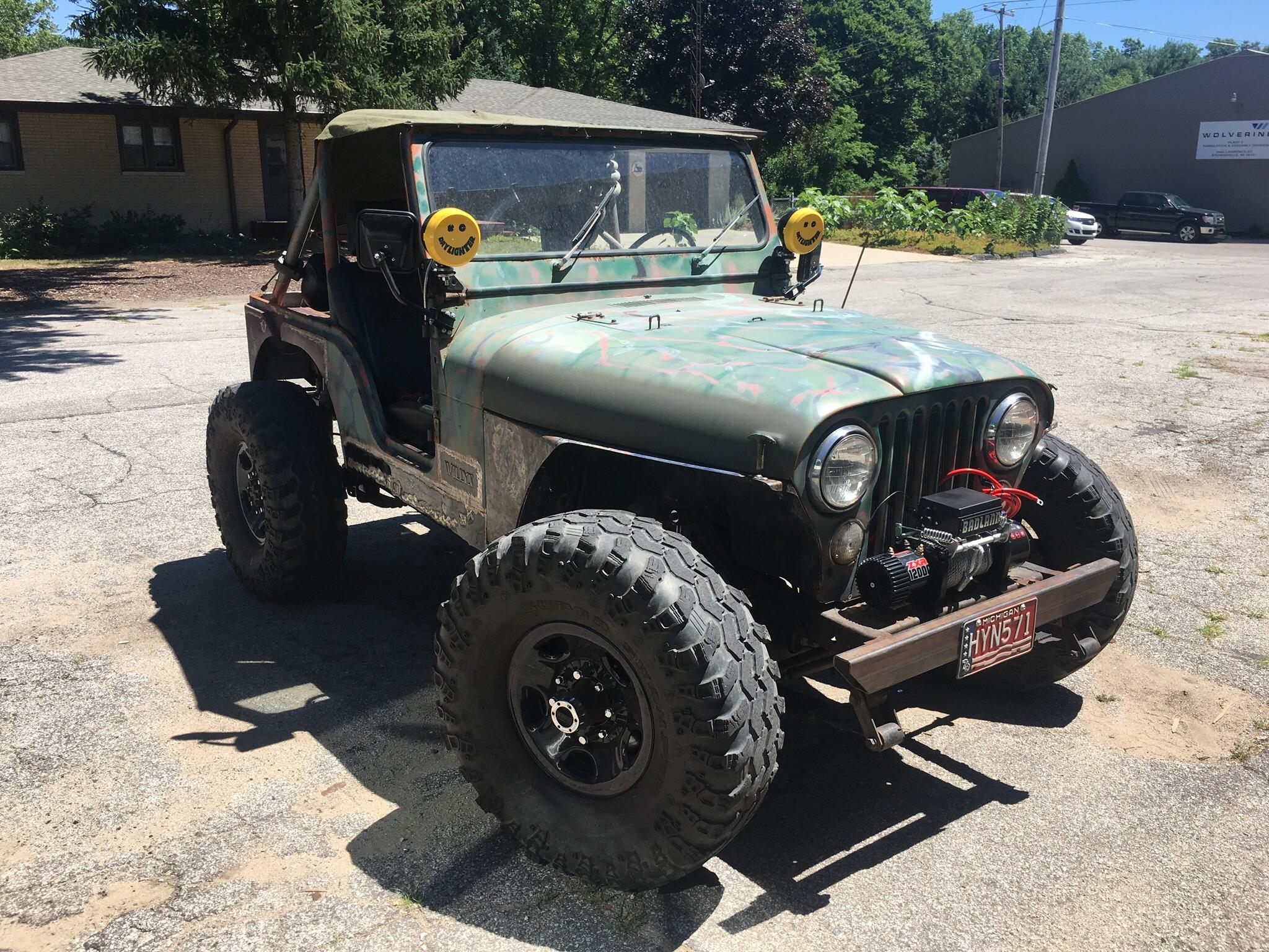 Built a bikini top for my Cj5 r/Jeep