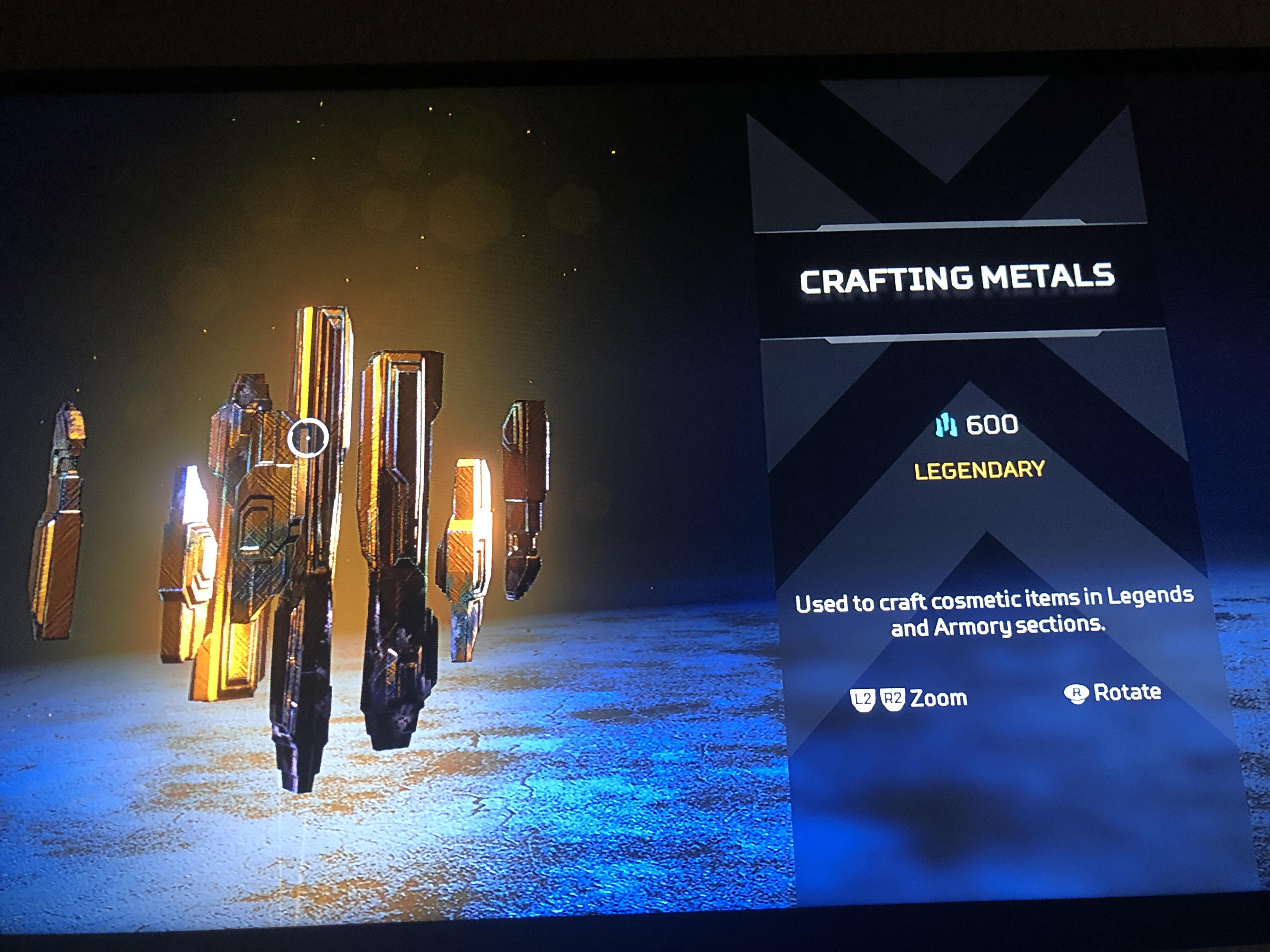 Crafting metals! I’ve seen every time I use some I usually get them in