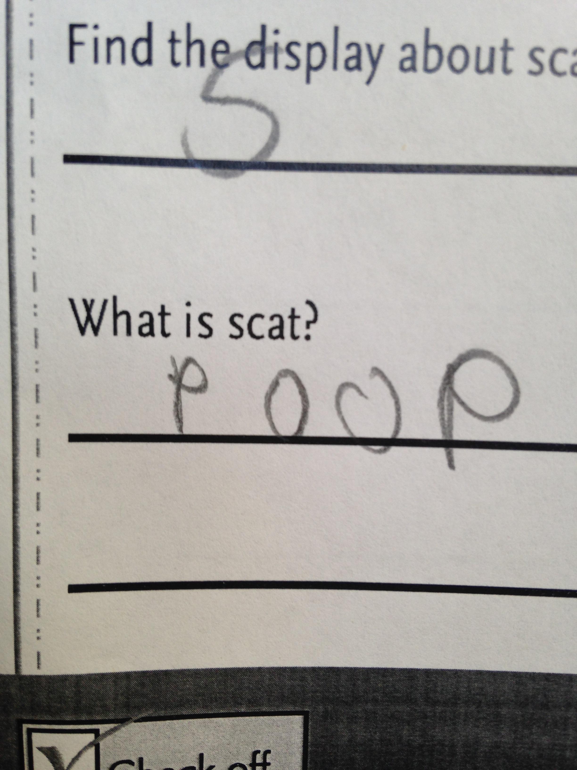 "How do you spell poop?" POOP... wait why?! Oh, carry on. r/funny