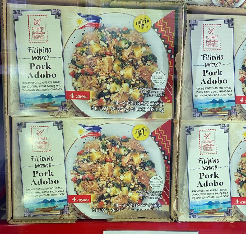 Pork adobo at Sam's Club. Ingredients a little different from what I