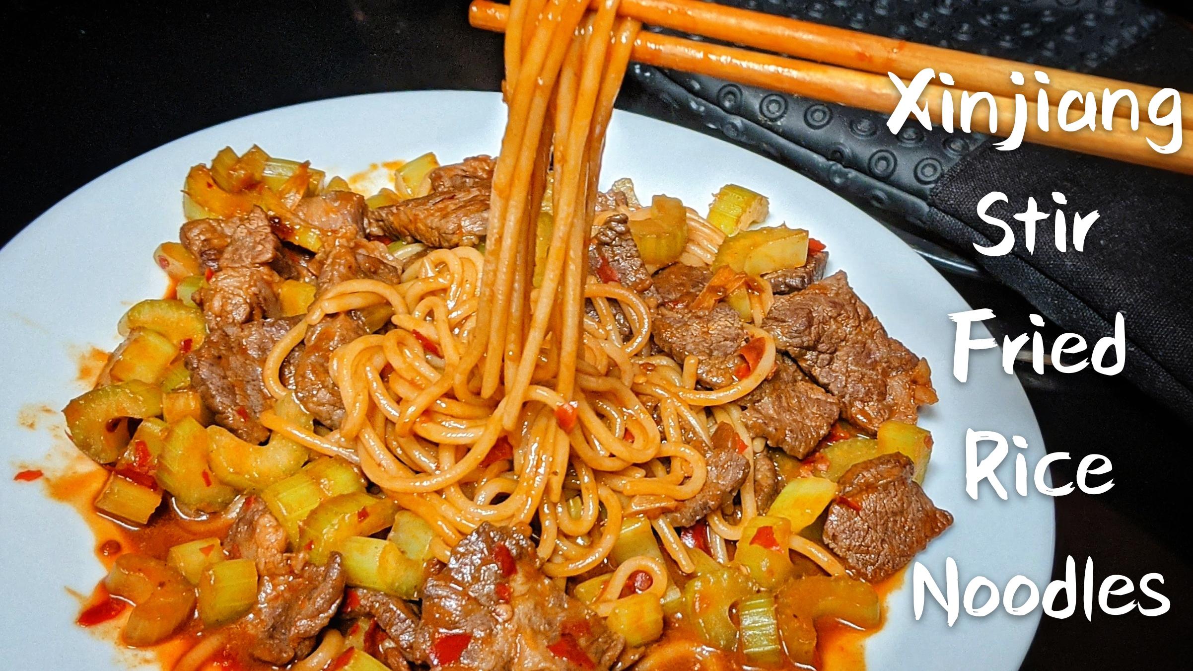 Daily Recipes Xinjiang StirFried Beef Rice Noodles Recipe