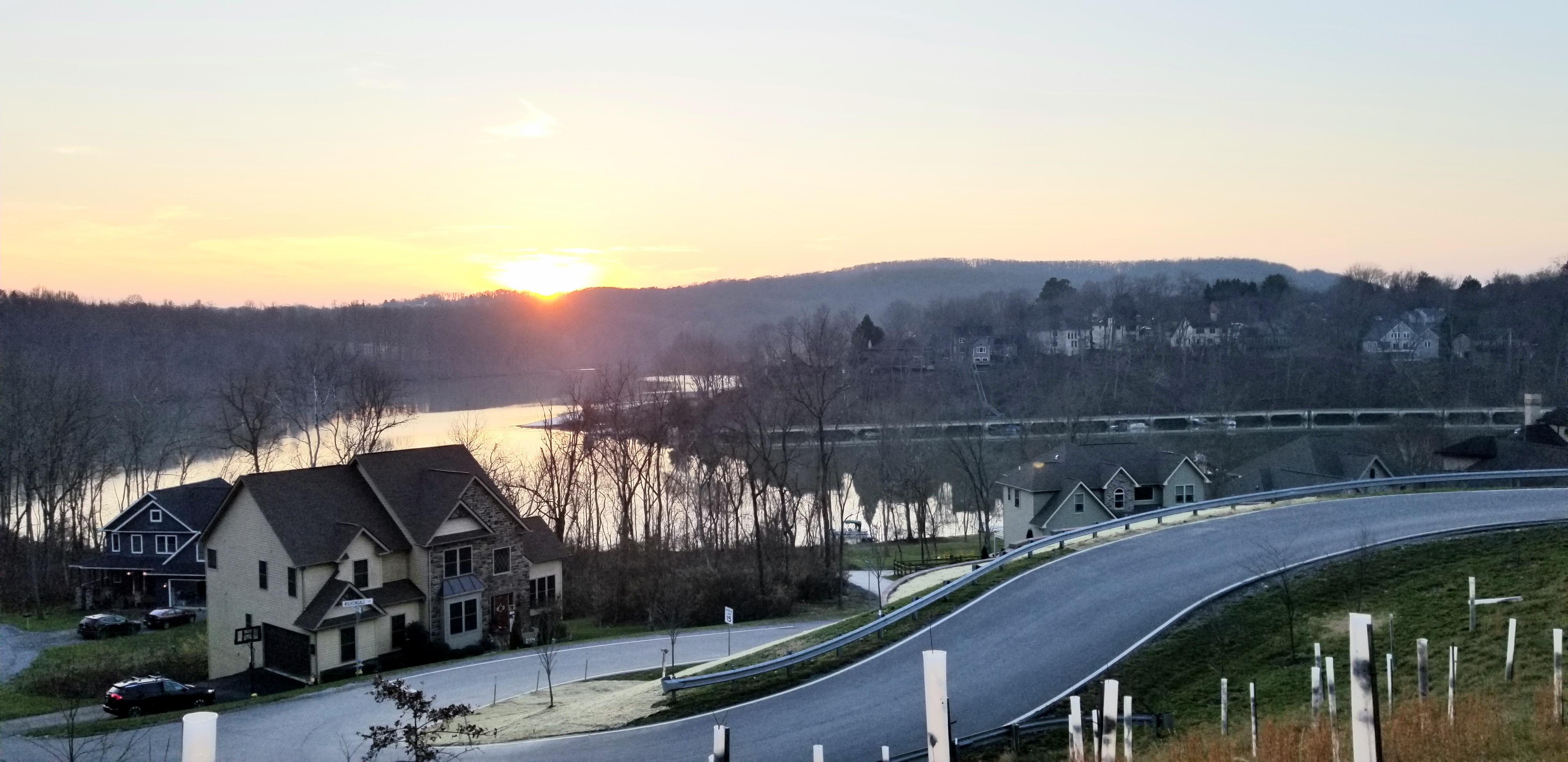 On my way almost home, Lake Linganore, MD US [OC] r/sunset