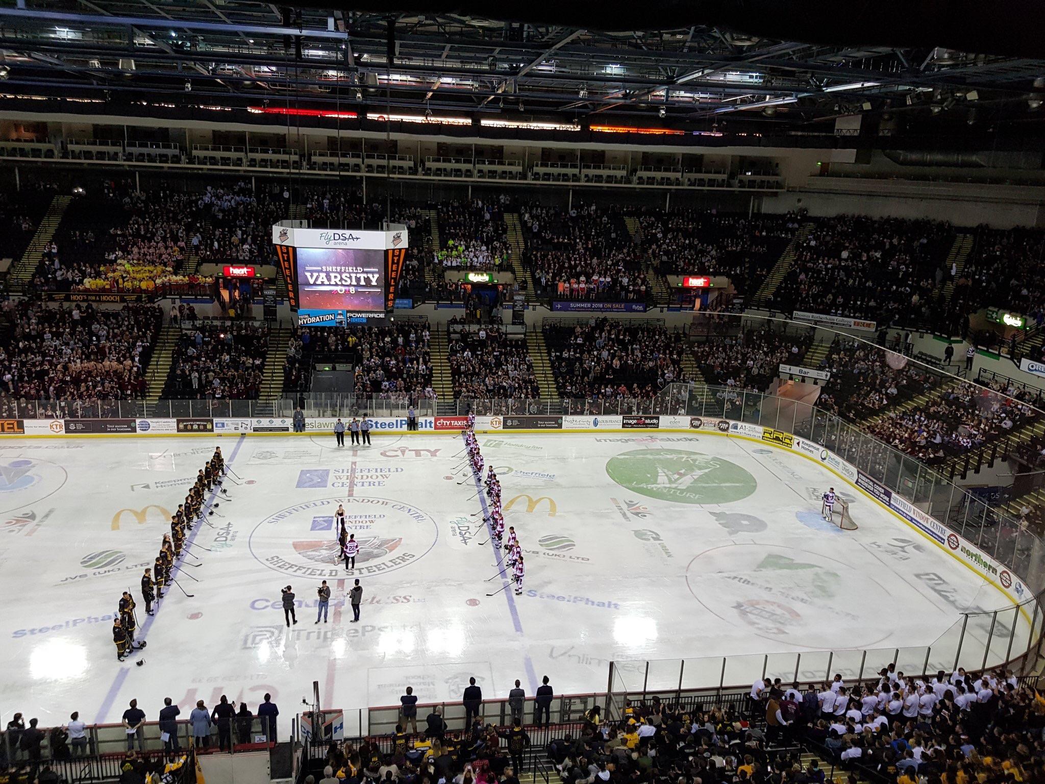 Sheffield Varsity 2018 last night. Over 8,000 in the arena! r/hockey