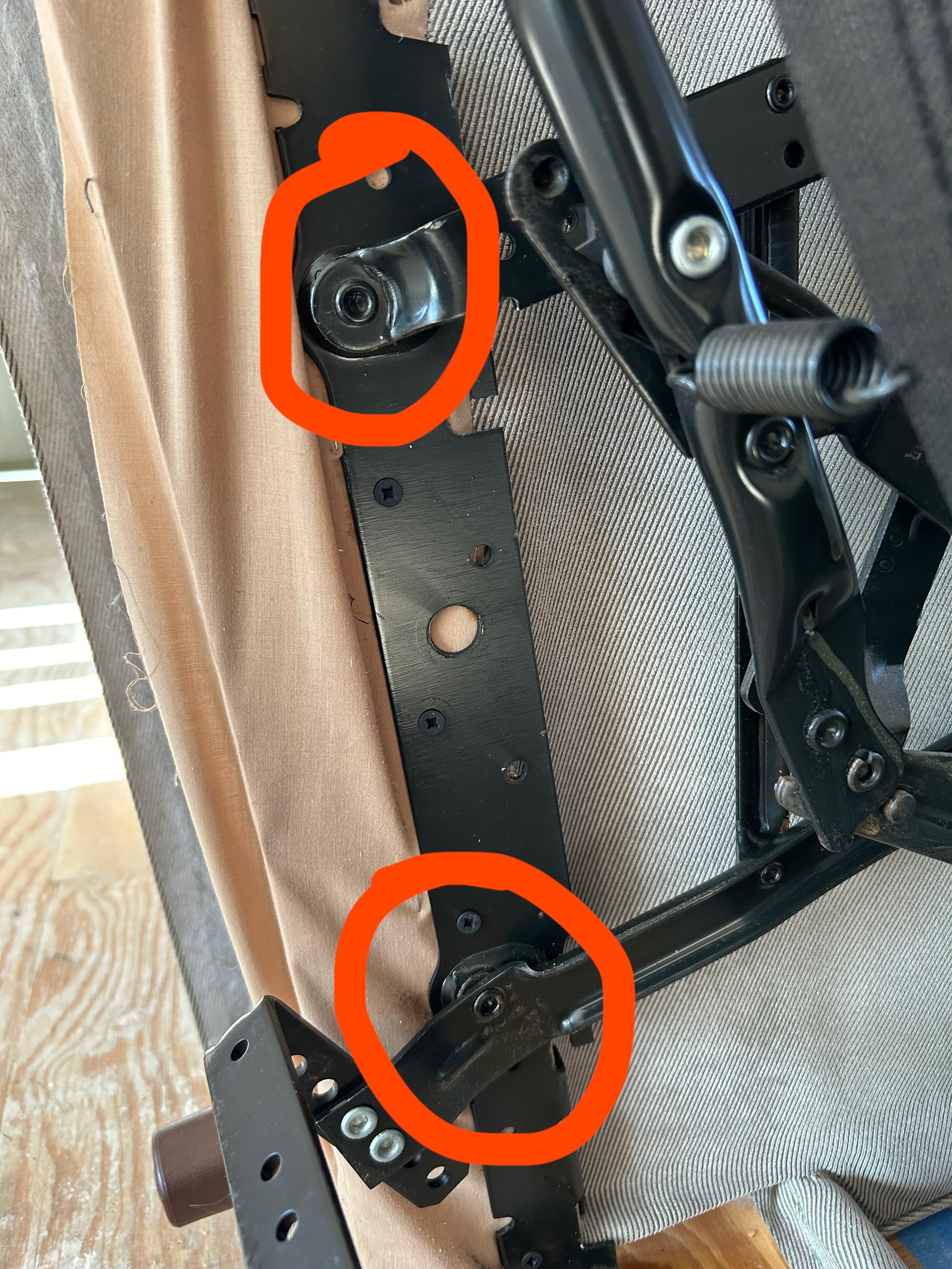 Help! I’m trying to dissasemboe this sleeper sofa to get it to the crib