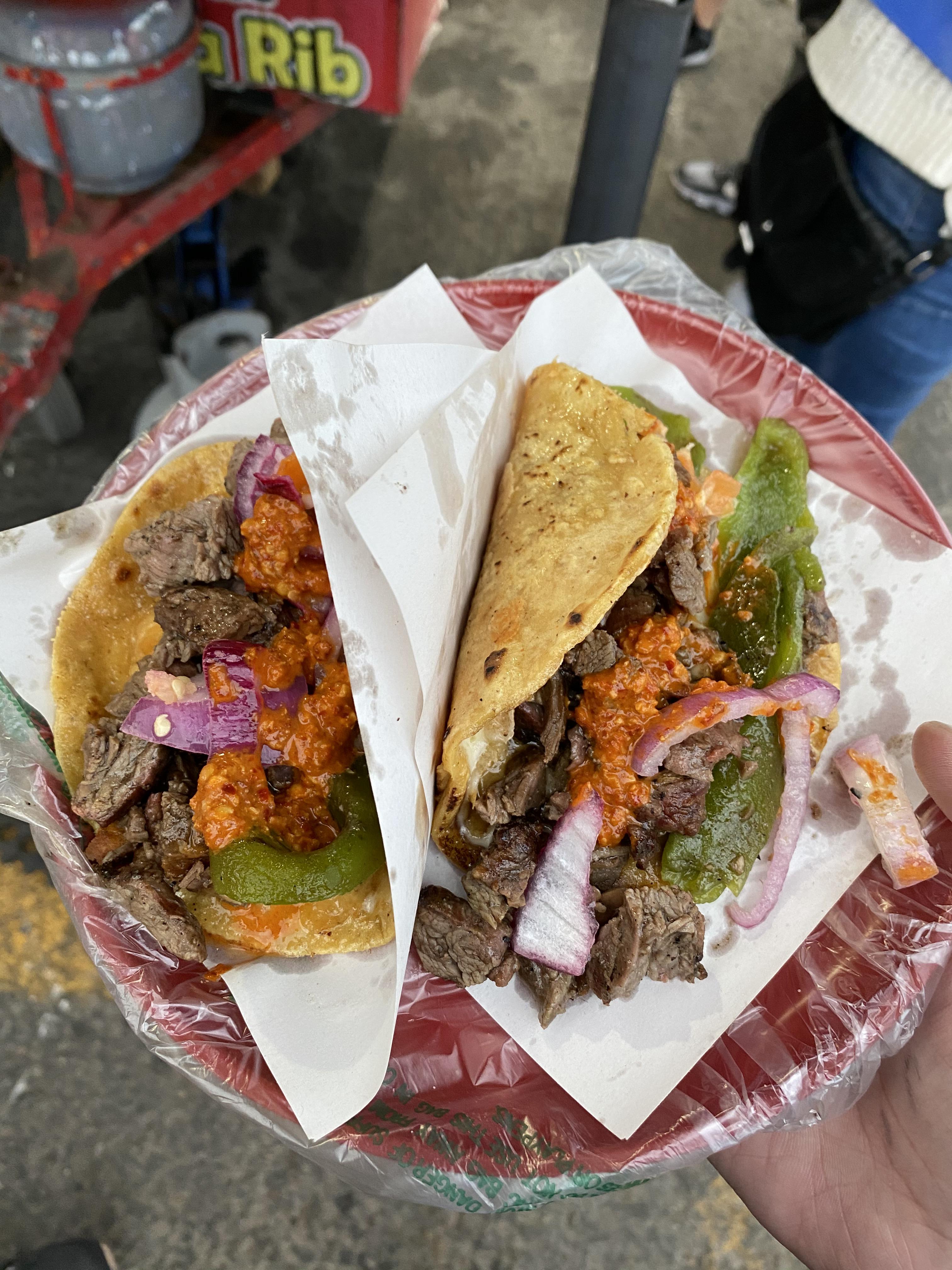 My current favorite tacos. Sonoranstyle carne asada at TacoNTodo in